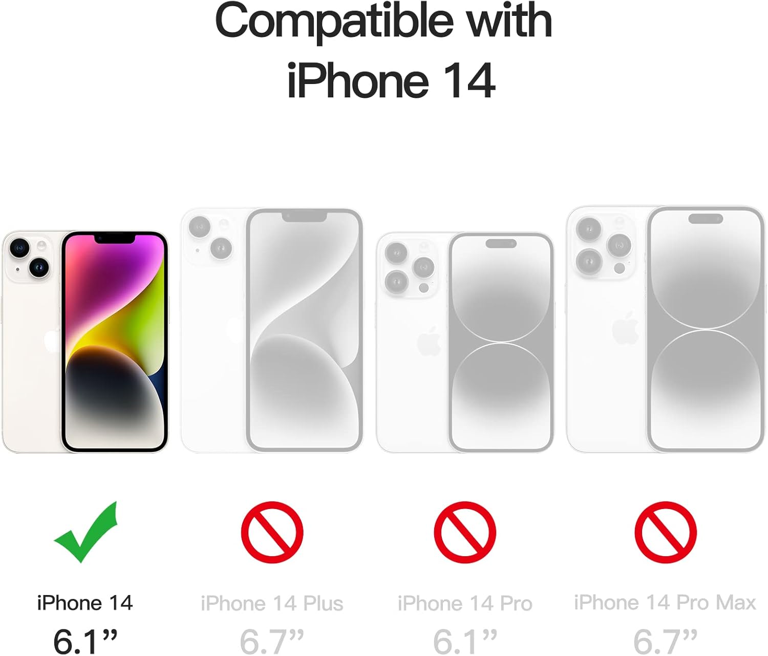 Detalle de JETech Cover Magnetica per iPhone 14 6,1" Trasparente con MagSafe – Protezione antiurto e ricarica wireless