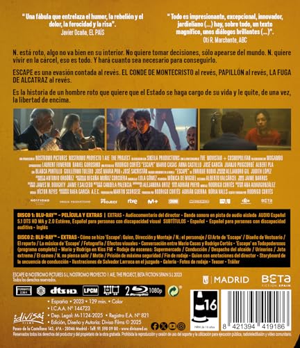 Detalle 2 de Escape (2024) Blu-ray + Extras — edición 1 disco 📀