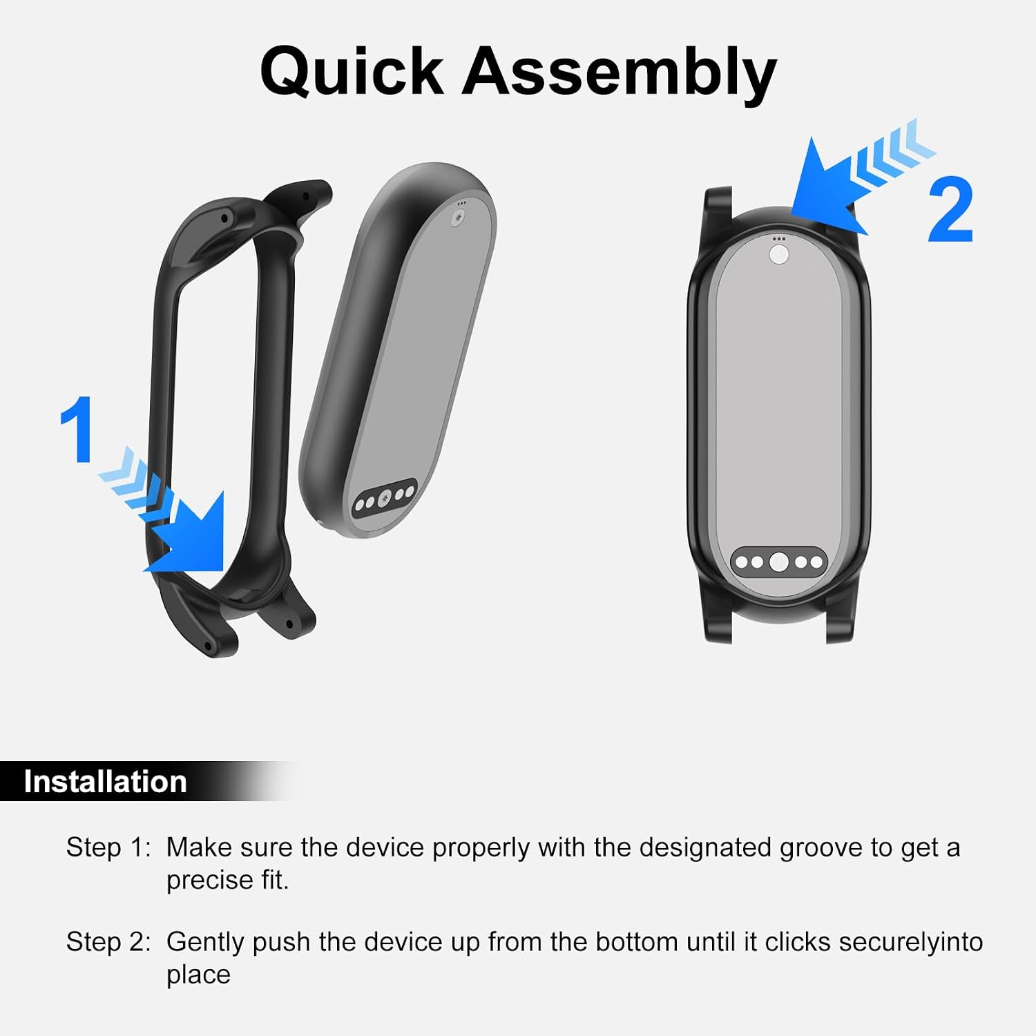 Detalle 2 de Polyjoy wristband & polycarbonate PC case for Plaud NotePin AI voice recorder