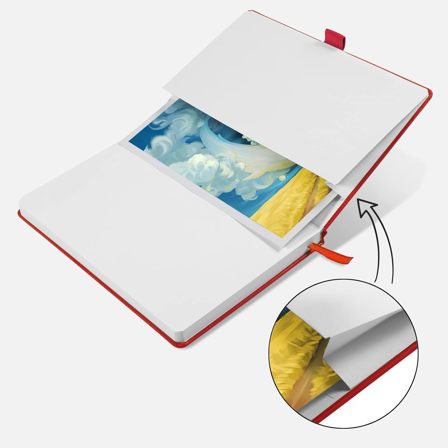 Detalle de Notebook A5 3 Pack Journal – A5 notebook with 200 pages, PU leather cover, and handy features
