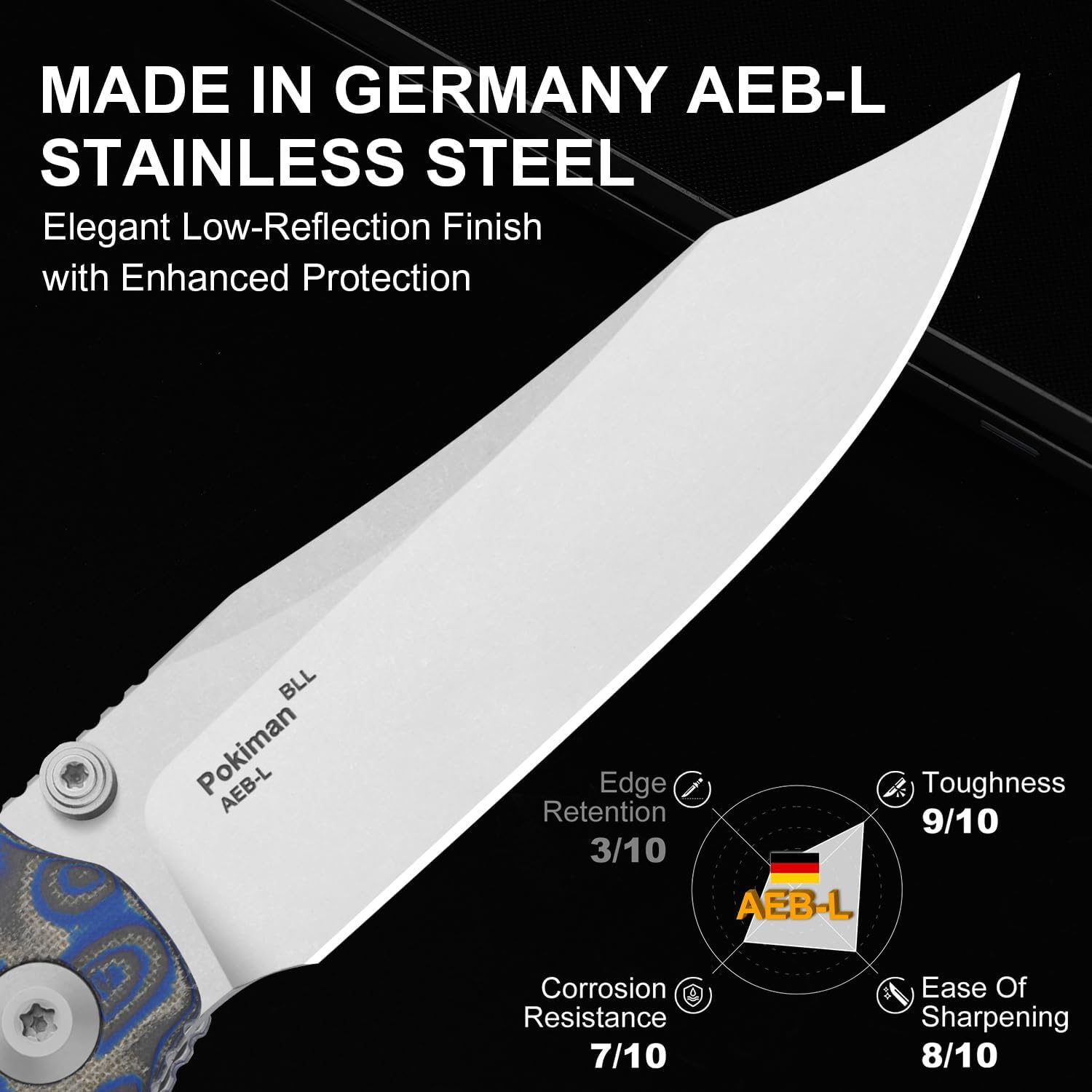 Detalle 2 de Kizer Pokiman BLL V3789BCM1 Folding Pocket Knife, 3.14-Inch AEB-L Blade