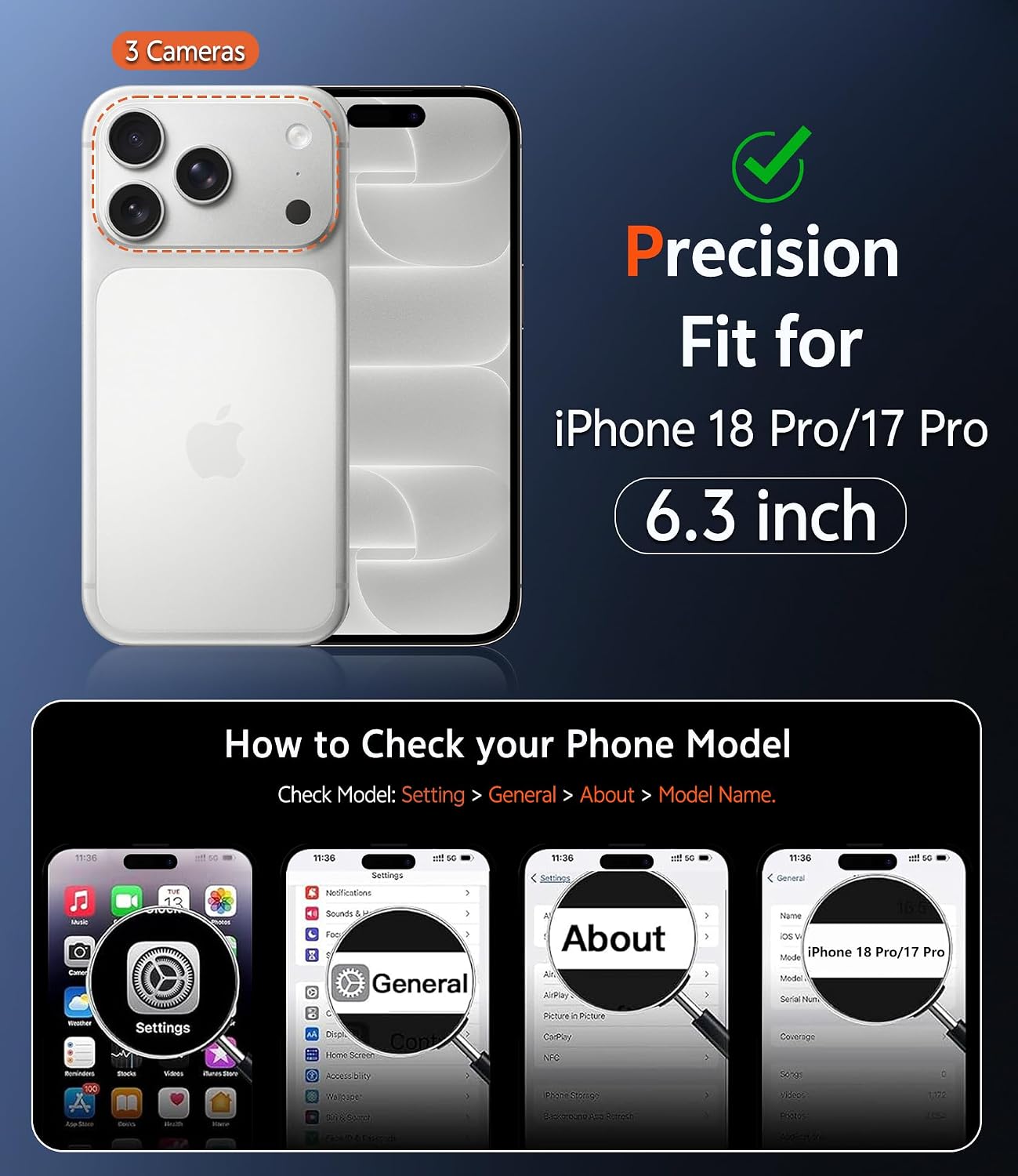 Detalle 2 de FNTCASE iPhone 17 Pro 6.3-inch MagSafe Case