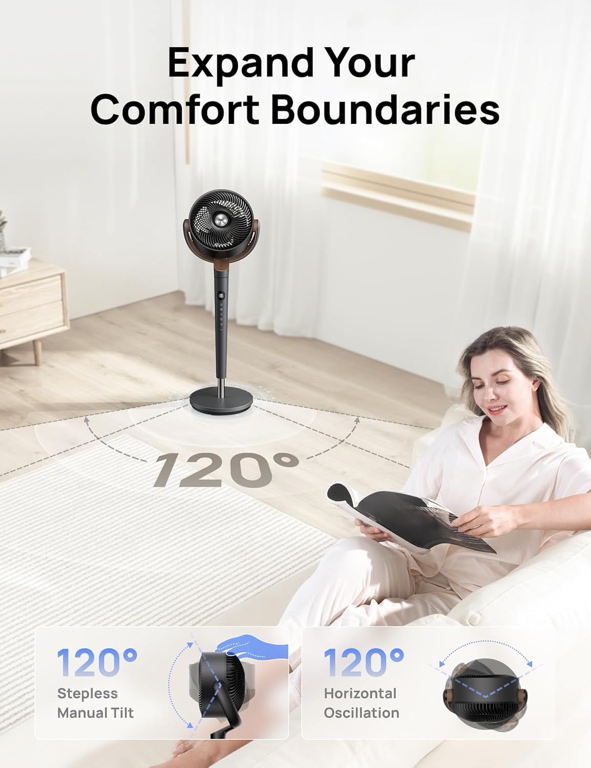 Thumbnail 4 de Dreo Standing Fan 37-42" Adjustable Height 🌀
