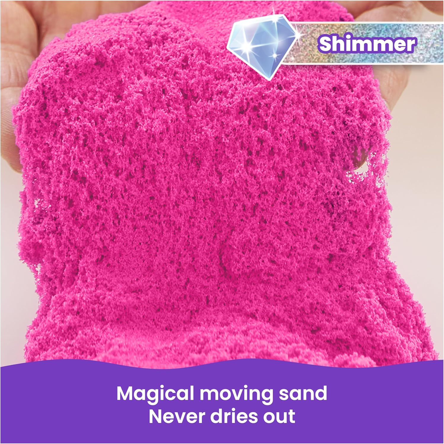Thumbnail 1 de KINETIC SAND 907 g Arena mágica rosa con purpurina