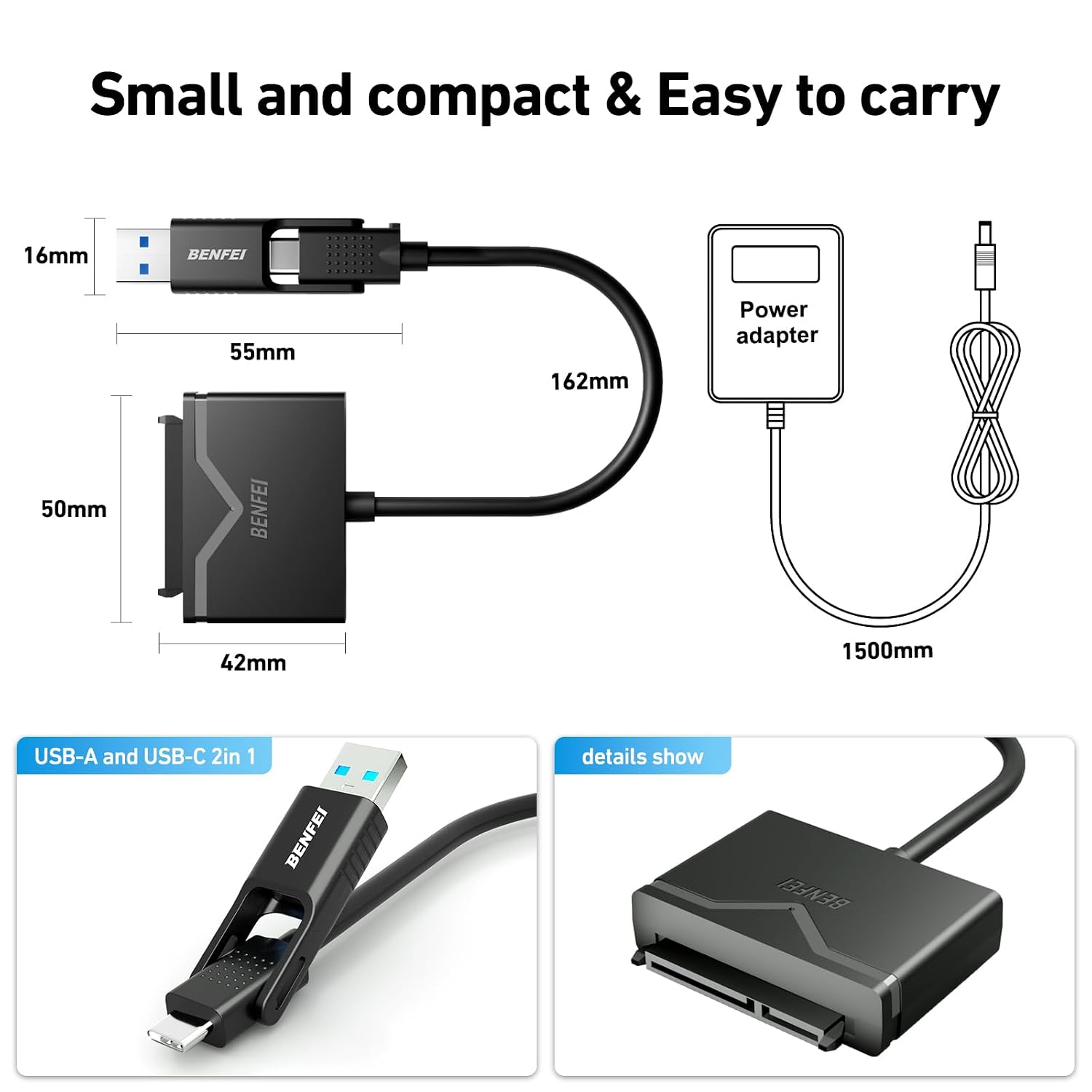 Thumbnail 6 de BENFEI Adattatore USB 3.0 a SATA 2,5/3,5