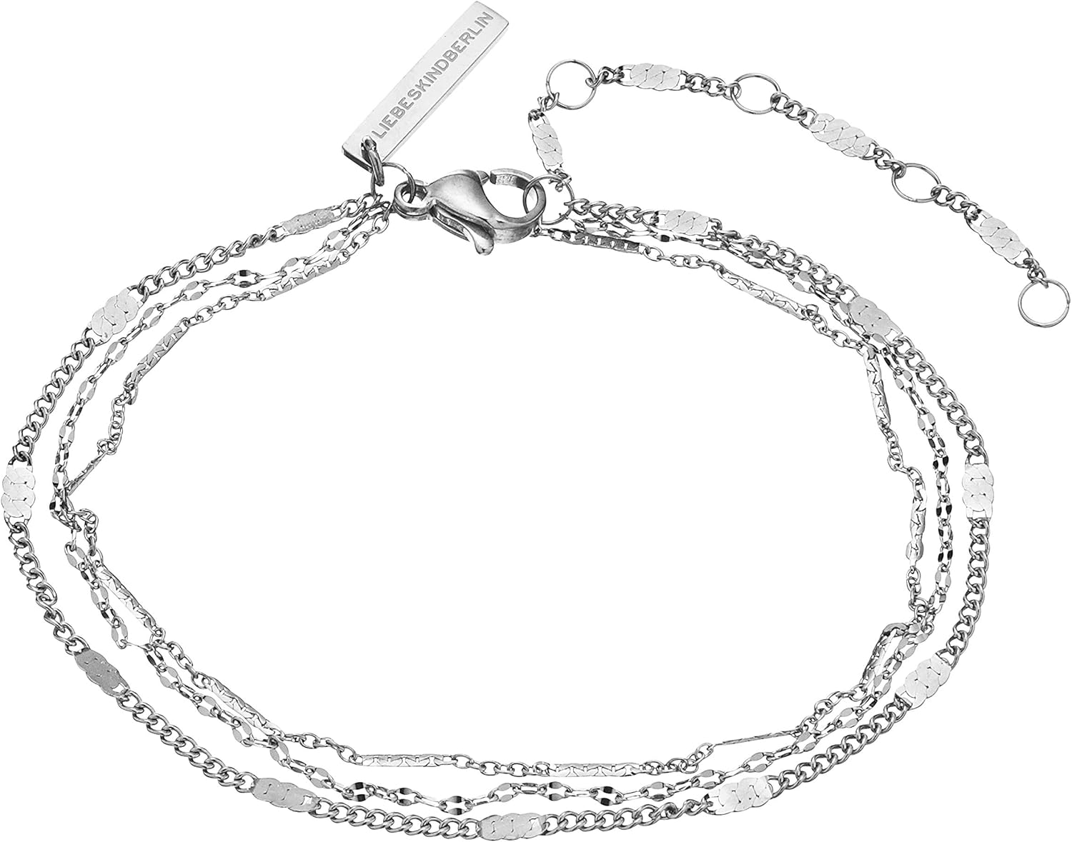 Detalle de LIEBESKIND BERLIN Armband – Layering-Optik aus Edelstahl, verstellbar 17–22 cm
