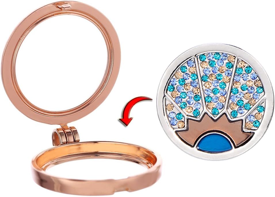 Detalle de Morella Collana Donna con Pendente in Acciaio Inossidabile Rosato da 70 cm con Moneta da 33 mm in Sacchetto di Gioielli