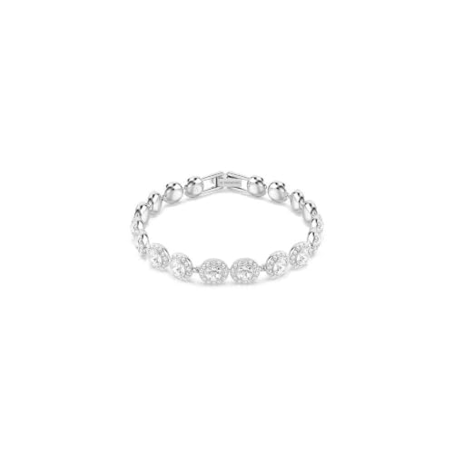 Detalle de Swarovski Una Angelic Tennis Bracelet – Clear Crystals in Rhodium Finish