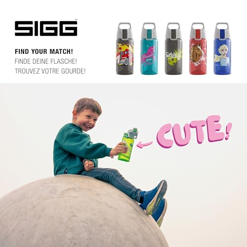 Detalle de SIGG Viva ONE Hearts Kinder Trinkflasche (0,5 L) – auslaufsicher, einhändig bedienbar, frei von Schadstoffen
