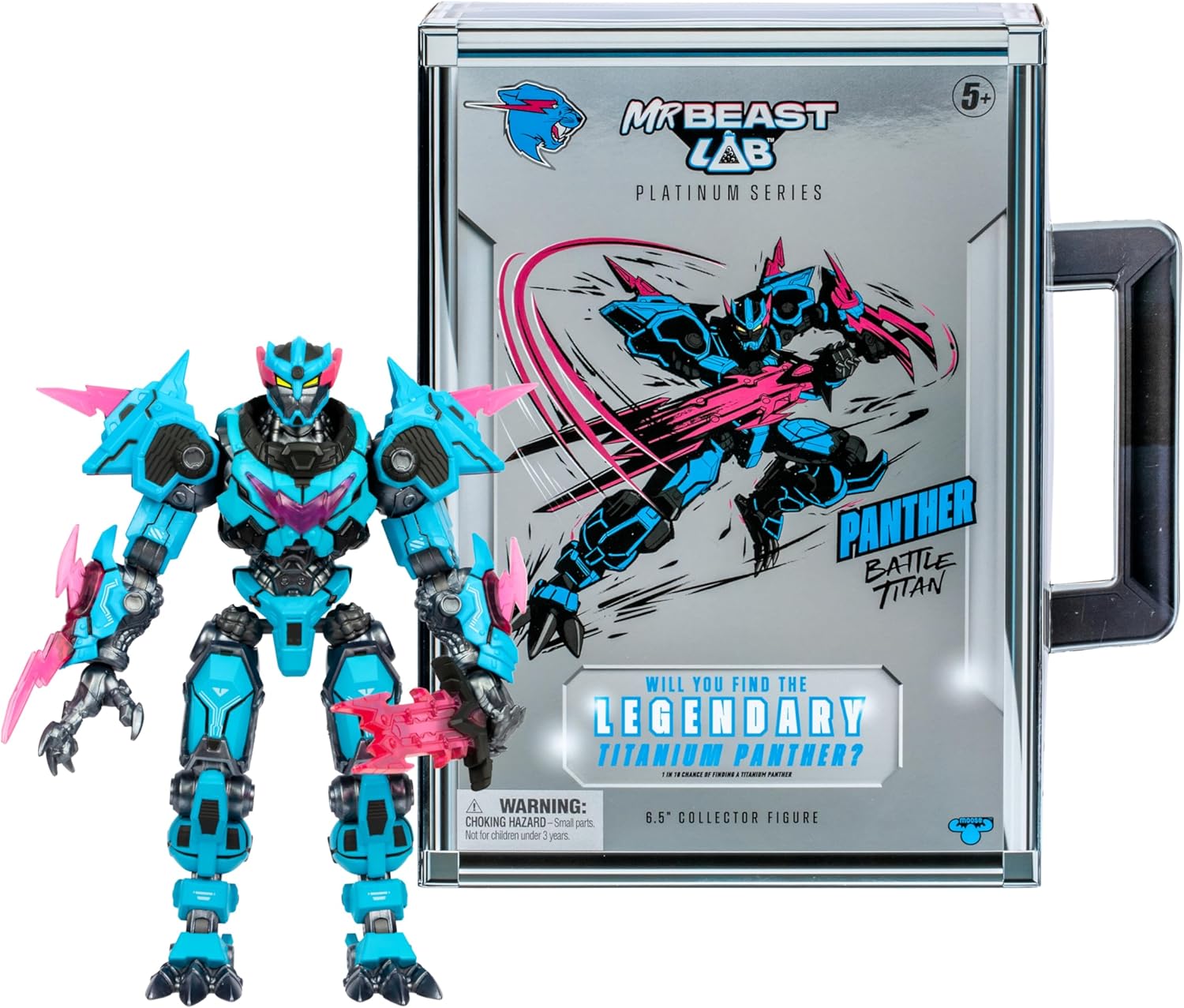 MrBeast Lab Collection Platine – Panthère Titan de Combat 16,5 cm