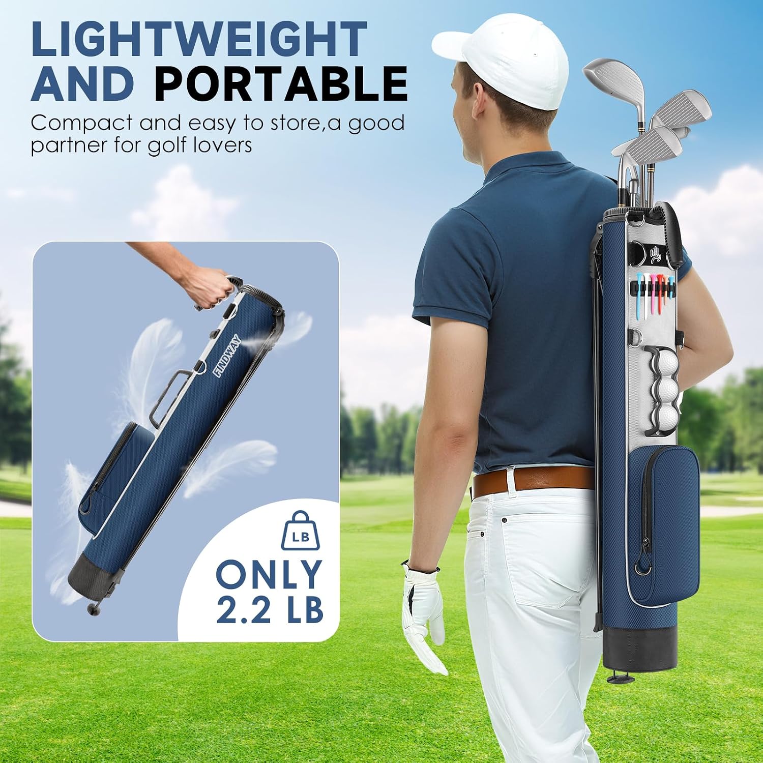 Detalle de Findway Golf Stand Bag 2.2 lb