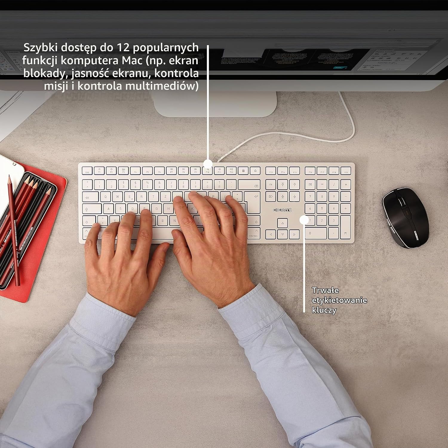 Thumbnail 6 de CHERRY KC 6000 Slim for Mac (JK-1610DE-1) – srebrna klawiatura USB-A