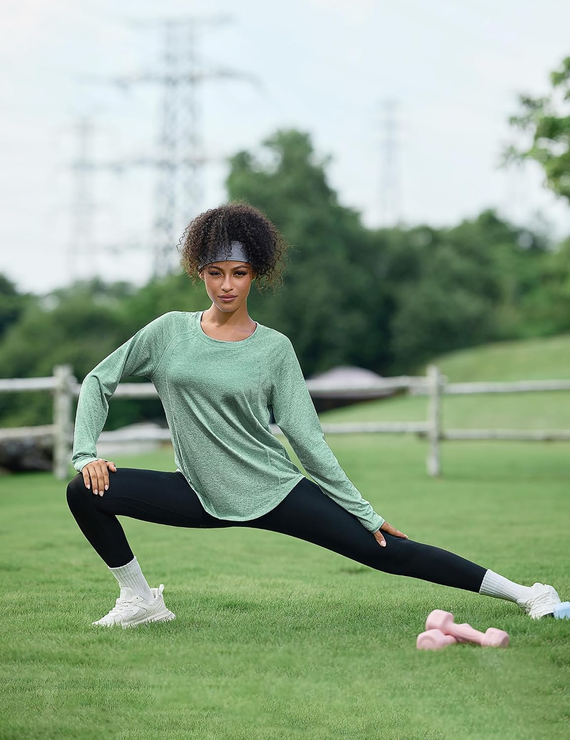Detalle de Gyabnw Top Palestra Donna – Maglietta Sportiva Traspirante in Tessuto Elastico