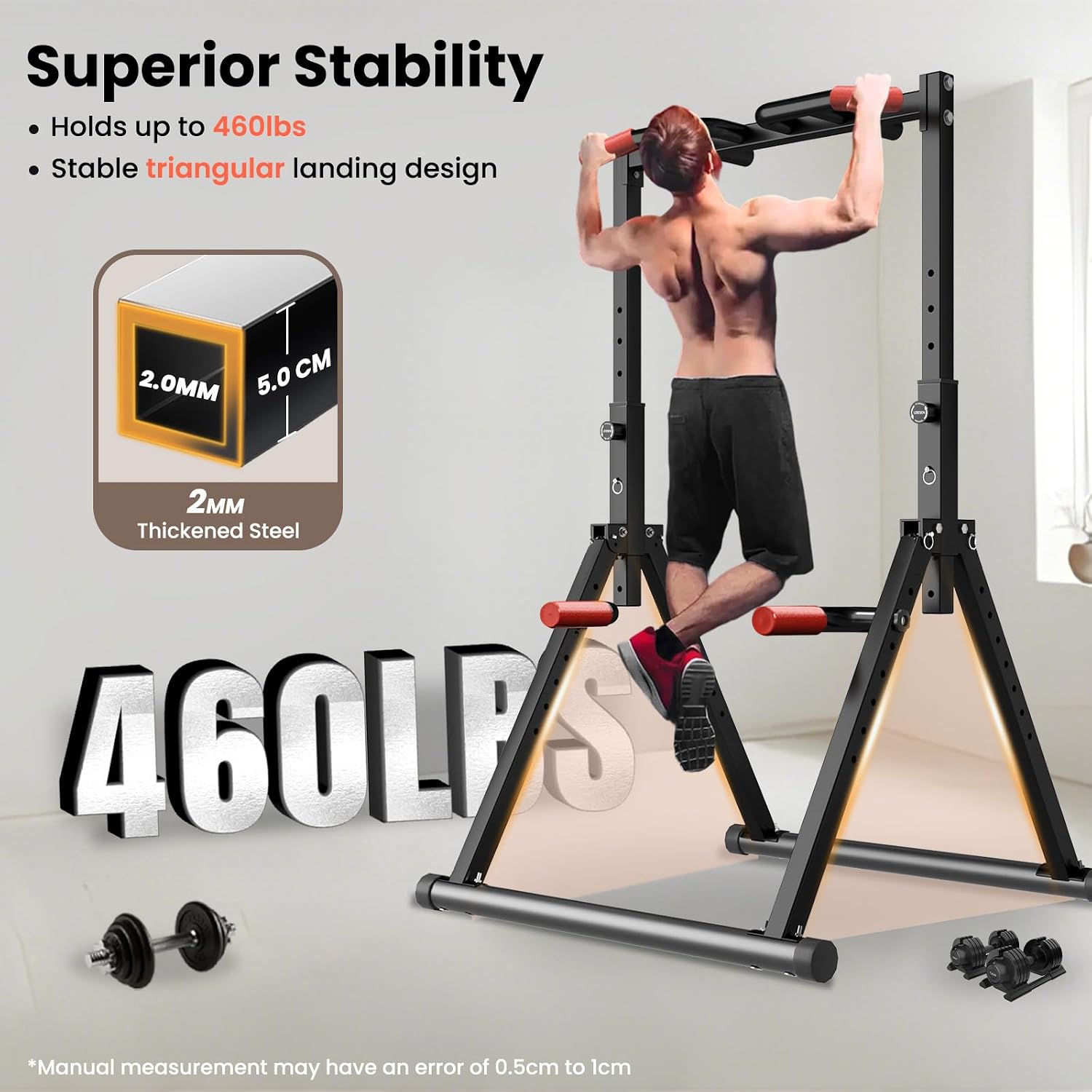 Thumbnail 2 de WATBKHE Power Tower Pull Up Dip Station Foldable: Multi-Function Home Gym