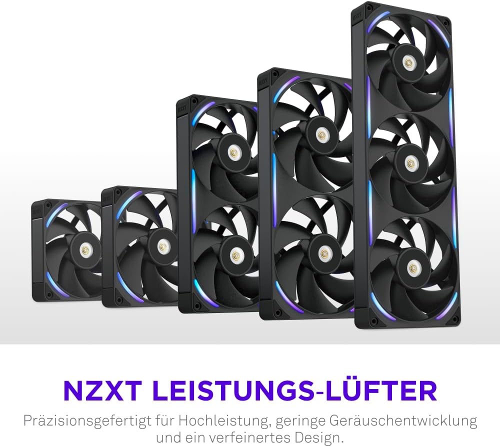 Thumbnail 1 de NZXT F280X Lüfter 2x140mm PWM RGB