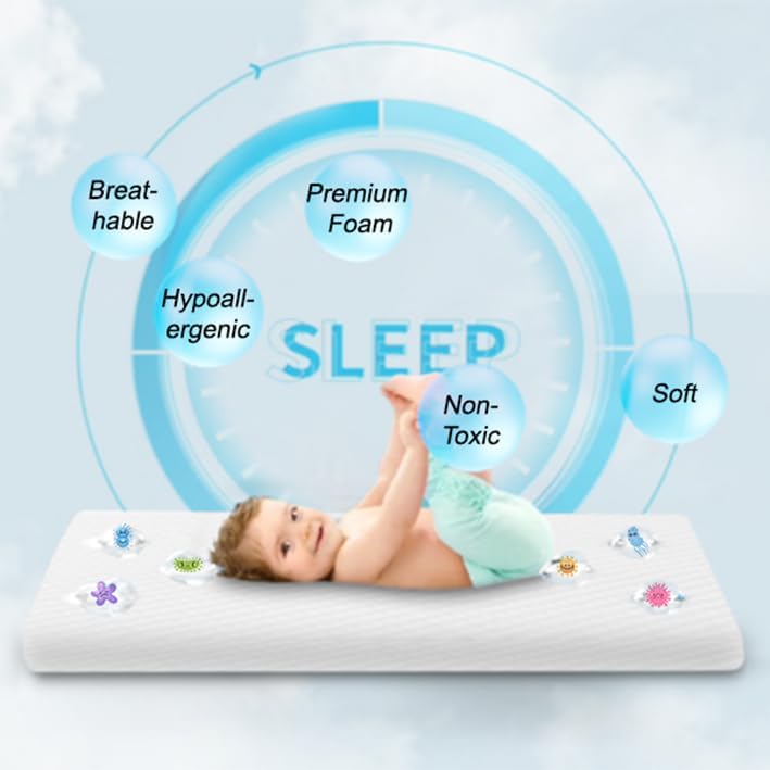 Detalle de Lisara BS-01 Baby Bassinet Mattress, Dual-Sided Foam, Waterproof Cover