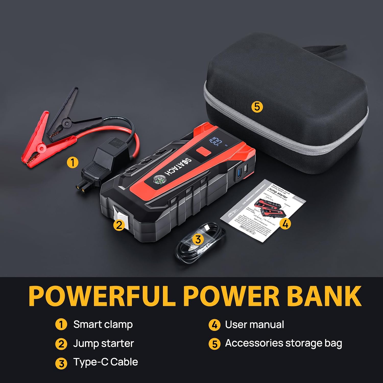 Detalle de Scatach Car Battery Jump Starter 3000A