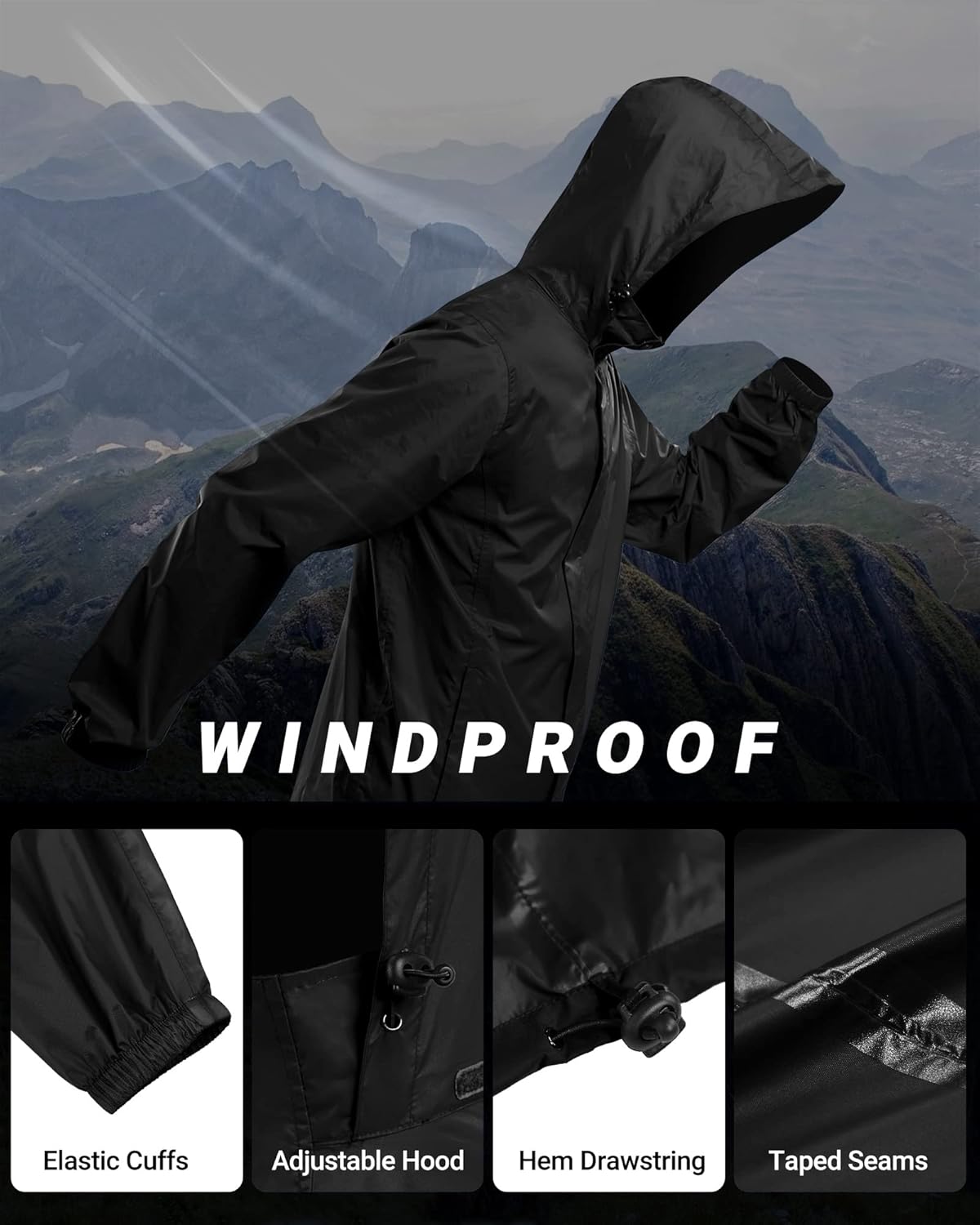 Thumbnail 3 de Outdoor Ventures Regenjacke Herren – Ultraleicht, wasserdicht und faltbar