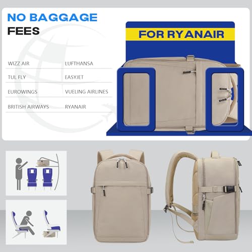 Thumbnail 1 de Xkdoai Mochila 40x30x20 para cabina Ryanair: versatilidad y organización para viajes cortos