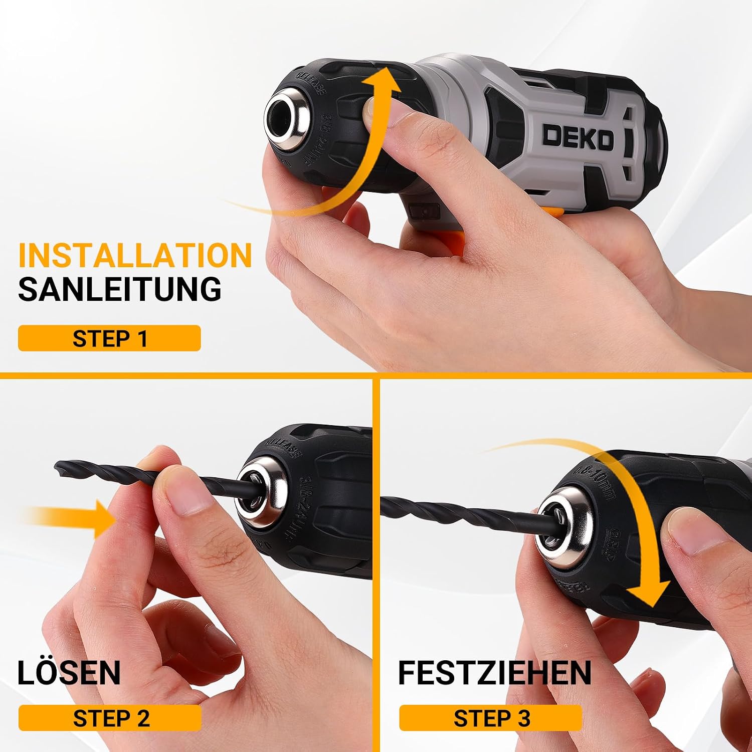 Thumbnail 5 de Werkzeugkoffer DEKO 126-teilig 8V Akkuschrauber