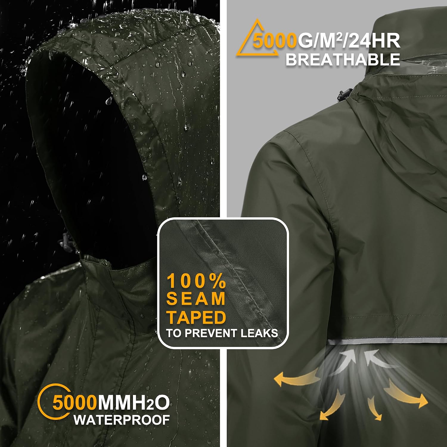 Detalle 2 de Outdoor Ventures Rain Jacket Waterproof