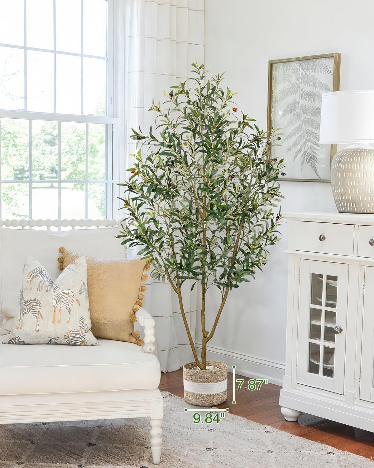 Detalle de LuceAlberi artificial olive tree, 6 ft