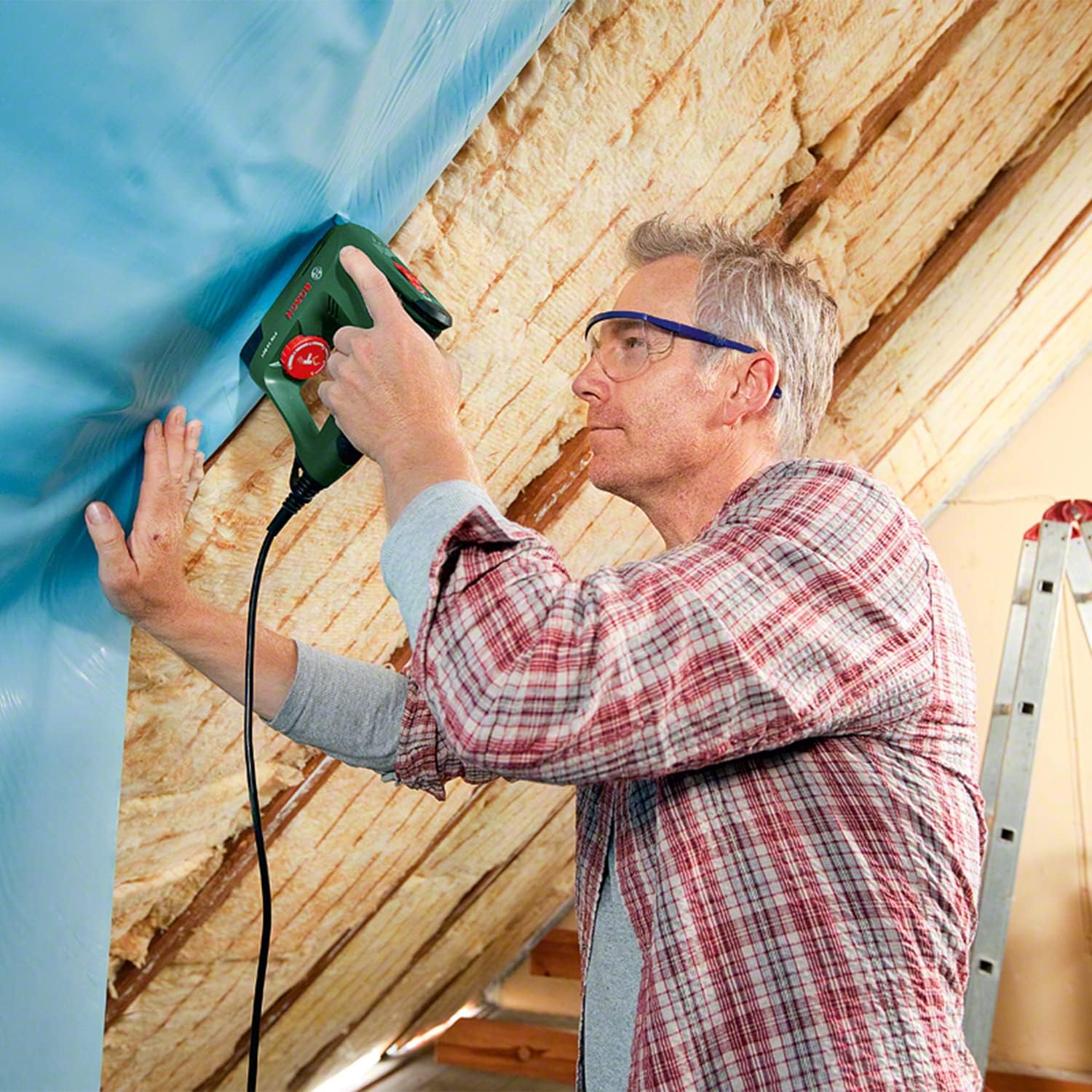 Thumbnail 4 de Bosch Home and Garden PTK 14 EDT Duo Tac Tac Verde graffatrice per materiali isolanti