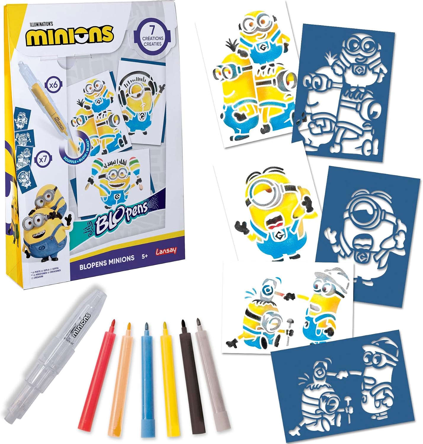 Detalle de Lansay BLOPENS DISNEY PRINCESSES – Kit Dessins & Coloriages à Souffler pour enfants dès 5 ans