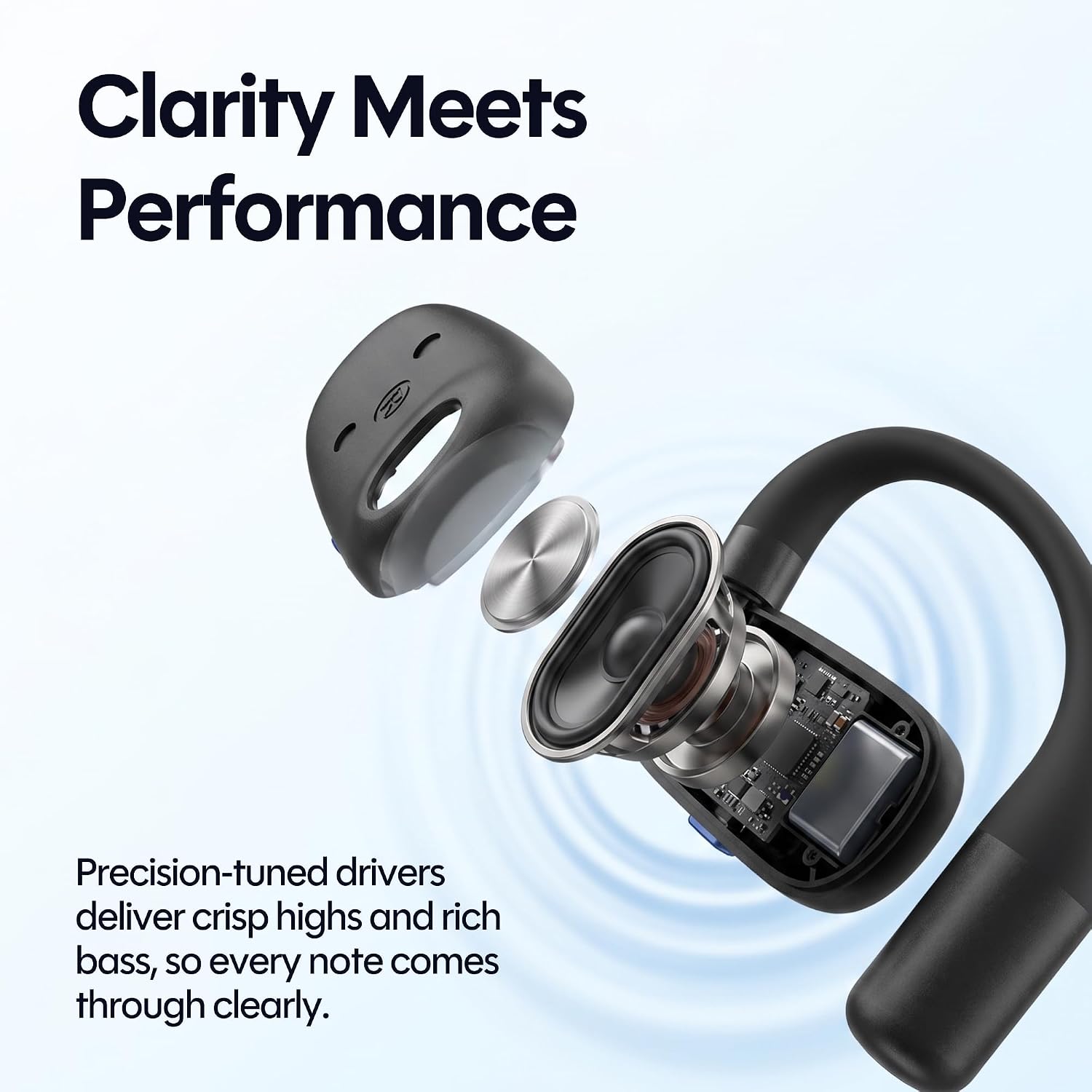 Detalle de Raycon RBO715-26E-BLA Everyday Open-Ear Earbuds, Bluetooth 6.0, IPX5