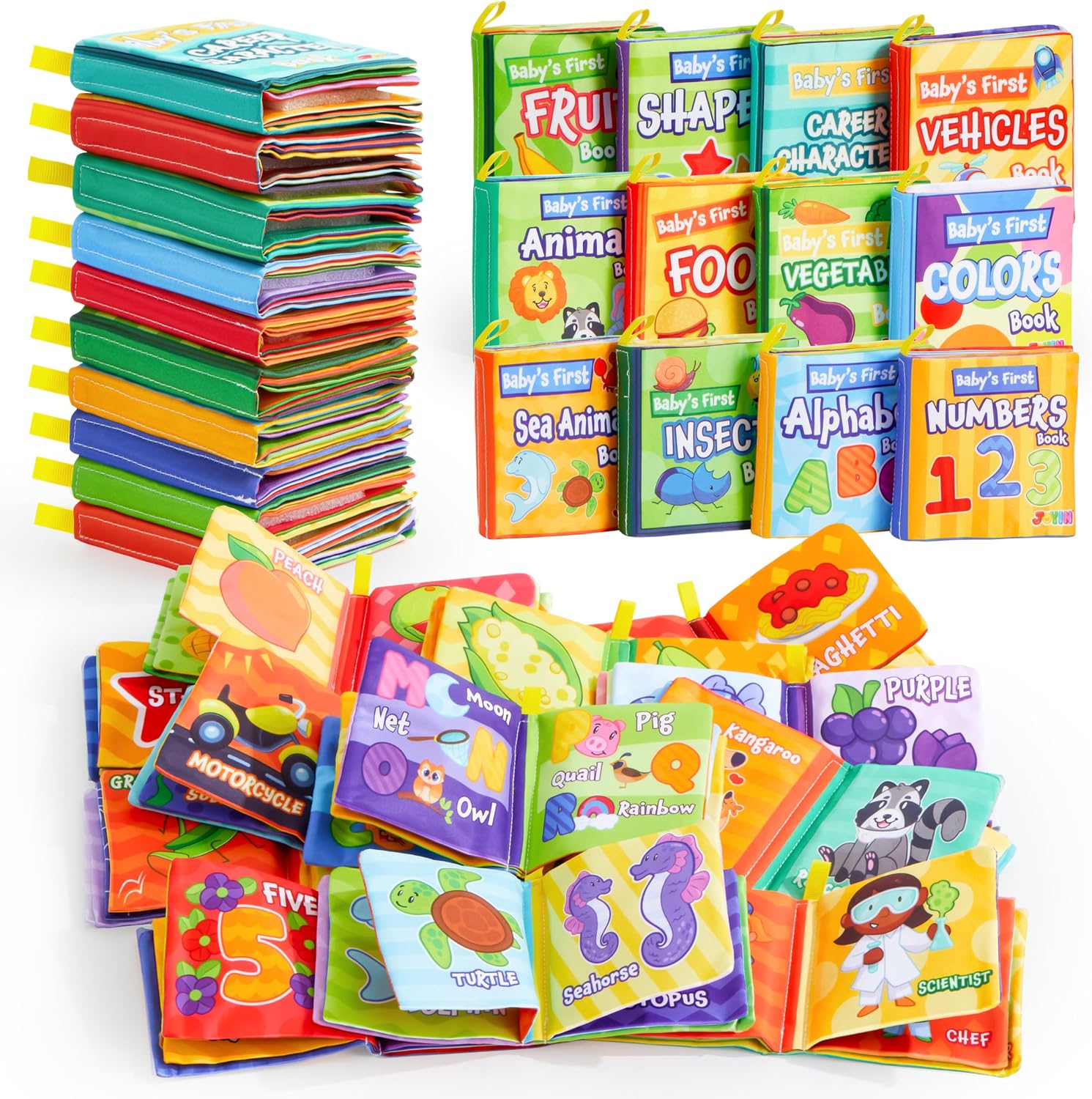 Detalle de JOYIN 12-Piece Bath Books for Baby (Waterproof)