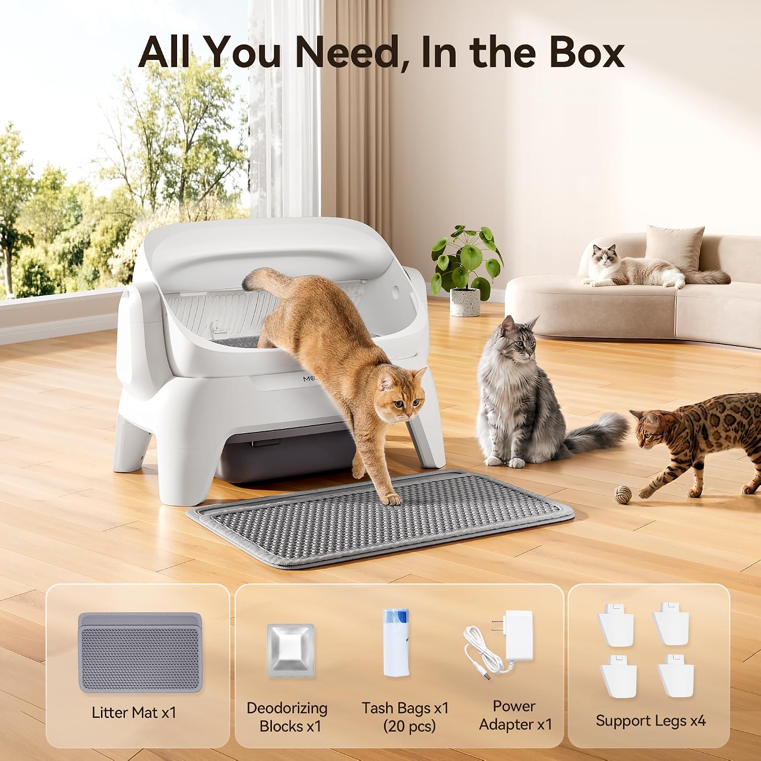 Thumbnail 6 de Meowant MW-SC10 Extra-Large Automatic Litter Box with Infrared Scanning and App Control