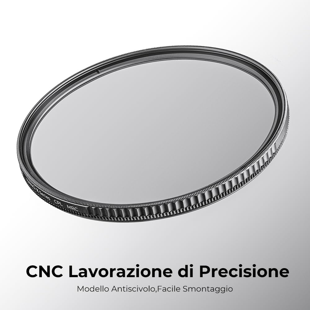 Thumbnail 5 de K&F CONCEPT Nano-Xcel 72mm filtro polarizzatore circolare CPL (CPL, 28 strati, vetro ottico)