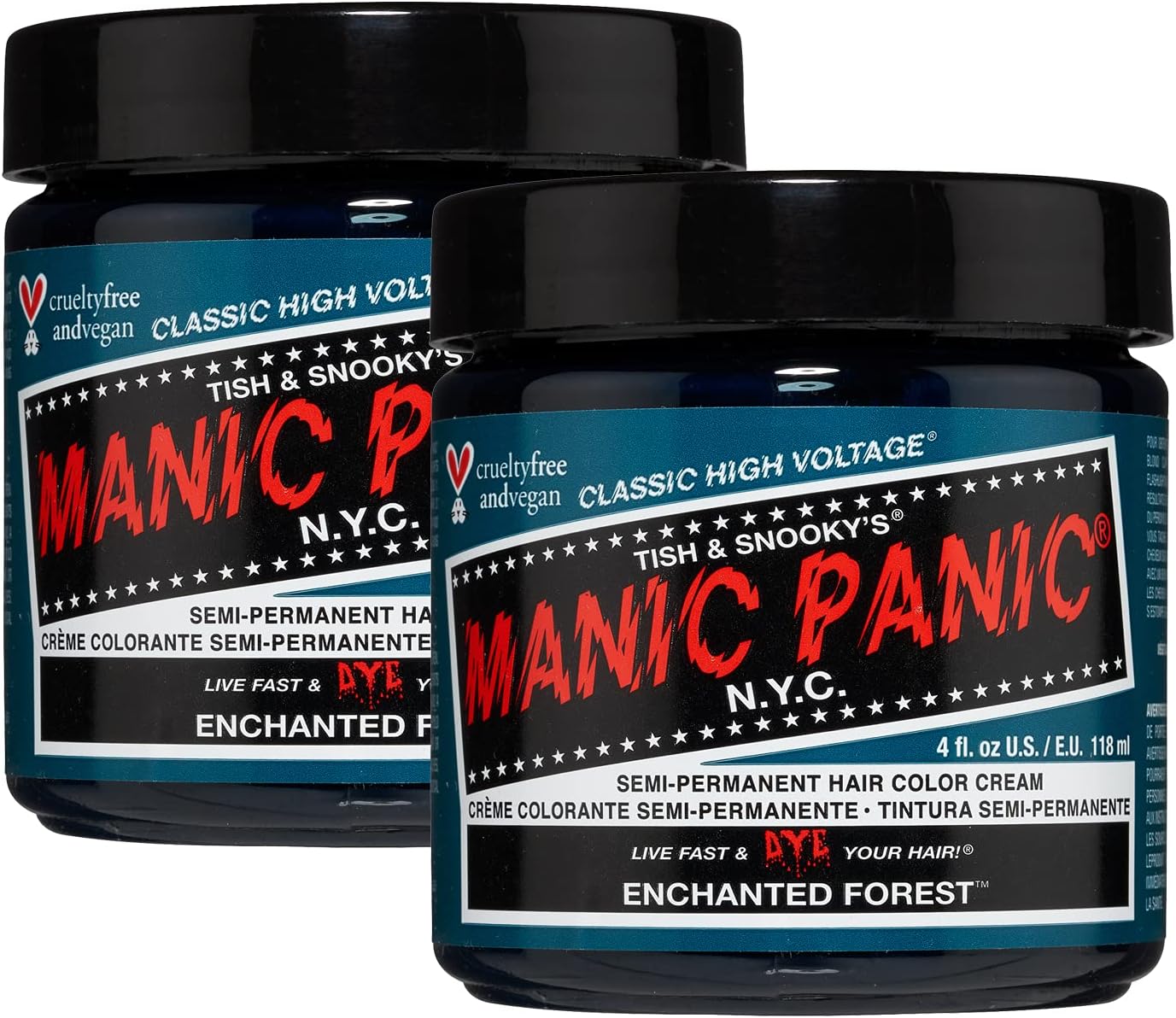 Detalle de Manic Panic Classic High Voltage Enchanted Forest 118mlx2 – Tinta semipermanente verde foresta