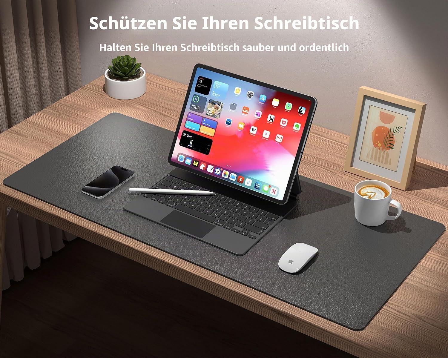 Thumbnail 6 de Aothia Schreibtischunterlage 80x40 cm grau