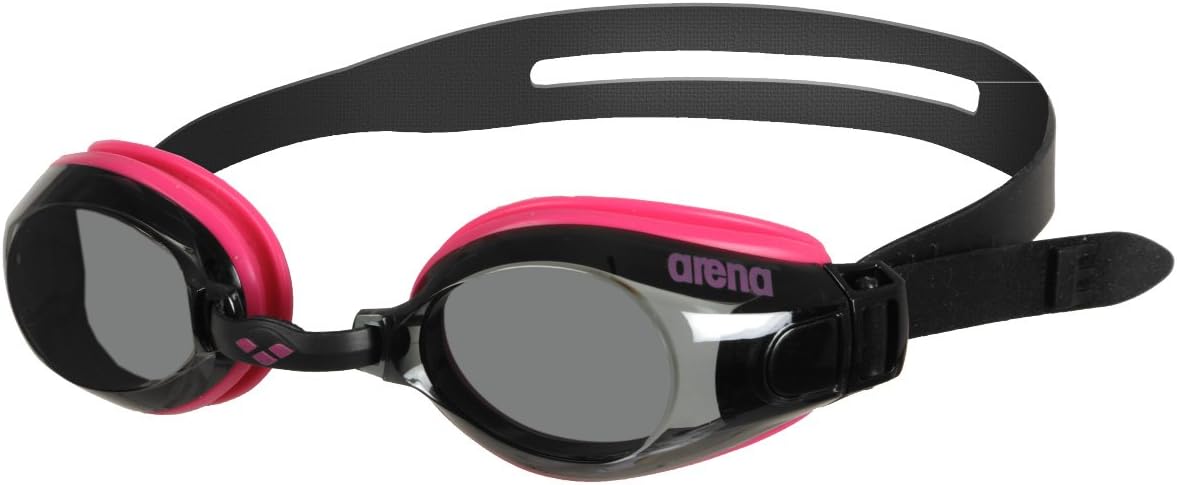 Detalle de Lunettes de Natation Adultes Zoom X-Fit d Arena Tracks Mirror — Antibuée, Verres Larges, Protection UV, Pont de Nez Ajustable