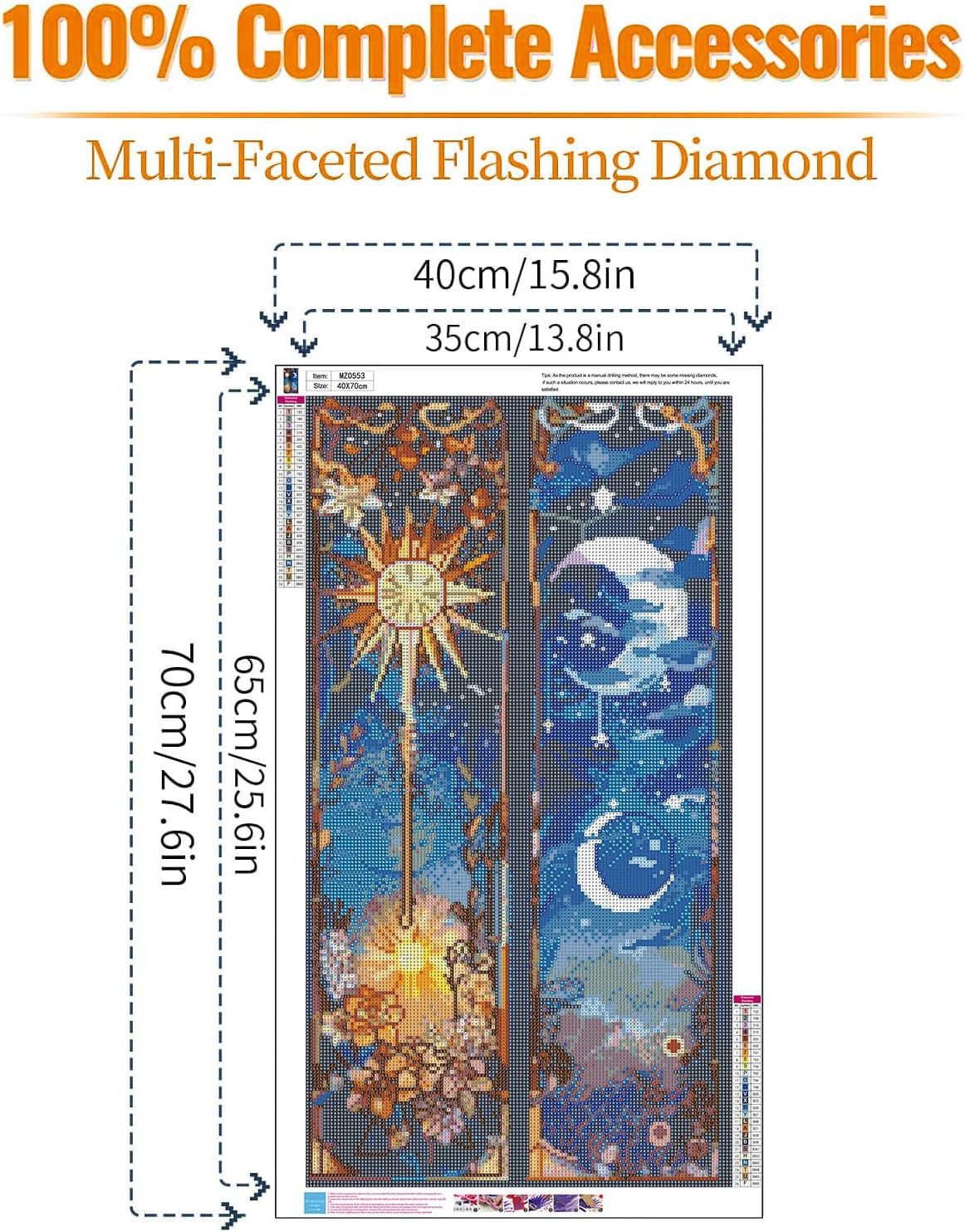 Detalle de Axquilon Diamond Painting Kit, 16x28-Inch