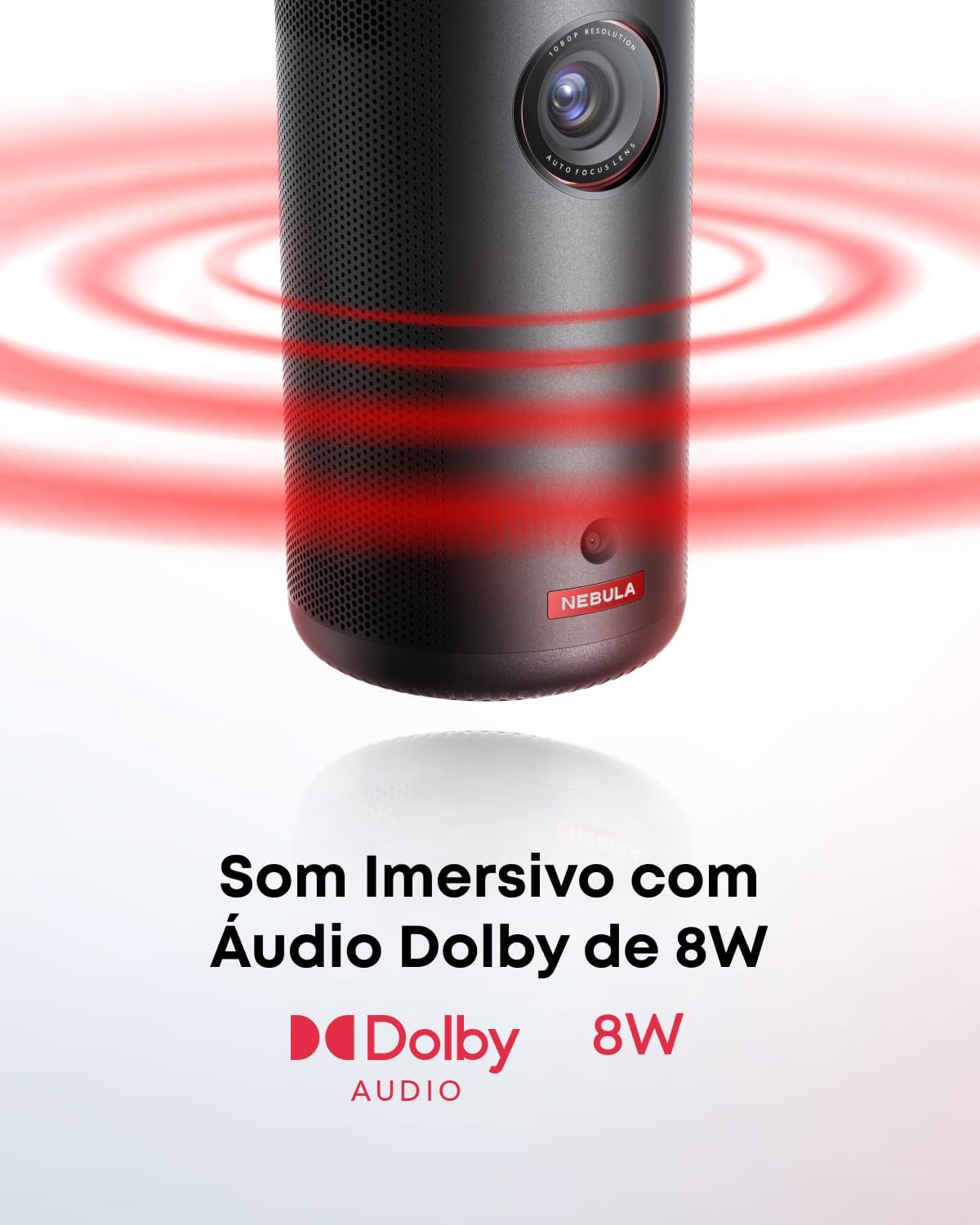 Detalle de NEBULA Capsule3 – przenośny projektor 1080p, 200 ANSI lumenów, Google TV