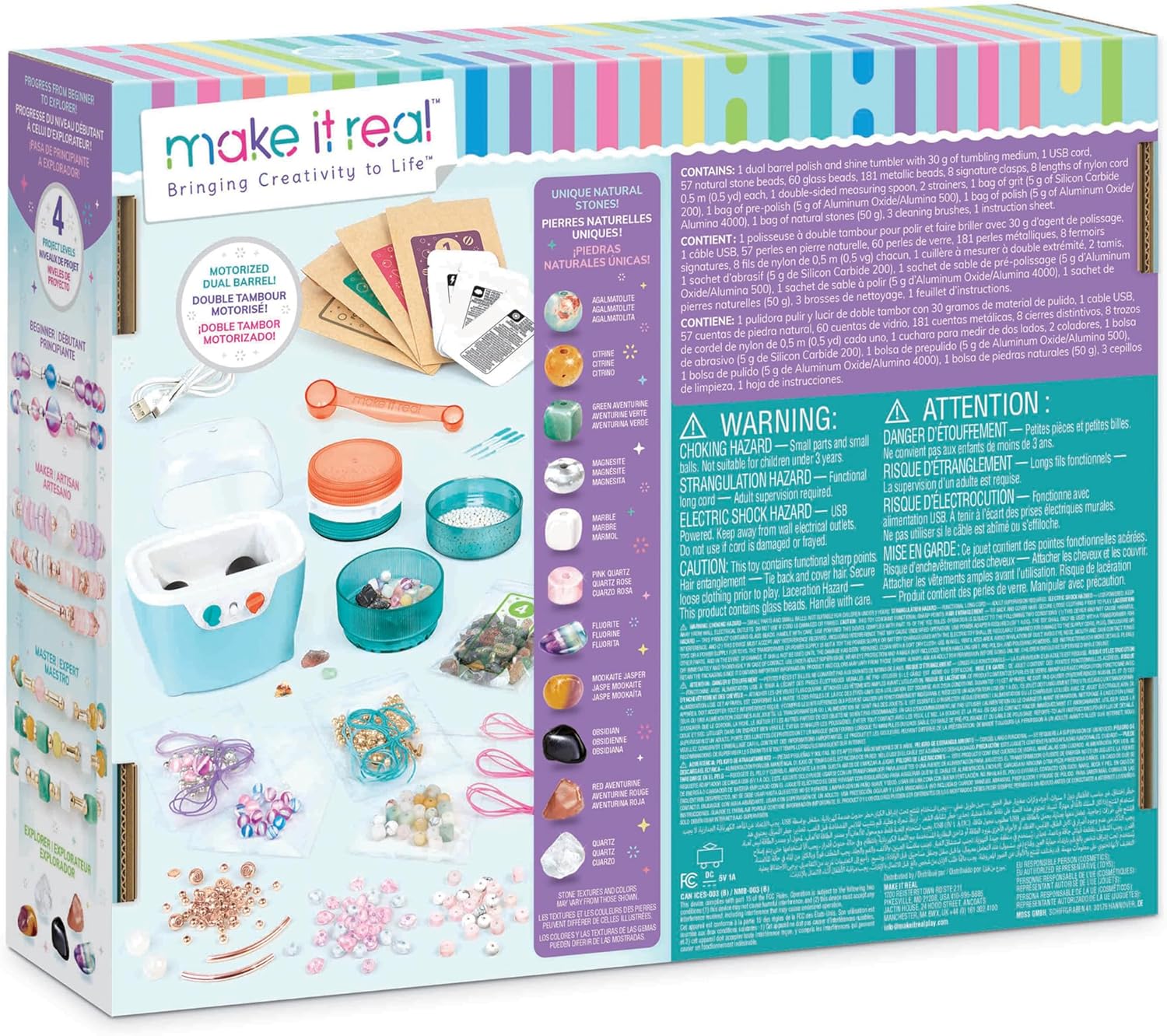 Thumbnail 6 de Make It Real Rock Tumbler 327pc jewelry kit 🧰