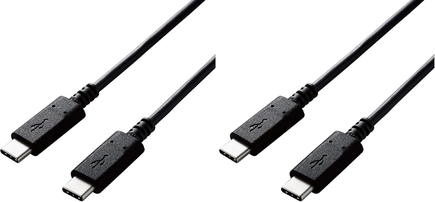 Thumbnail 6 de エレコム U2C-CC10NBK2 USB-Cケーブル 60W PD対応・USB2.0認証・1.0m