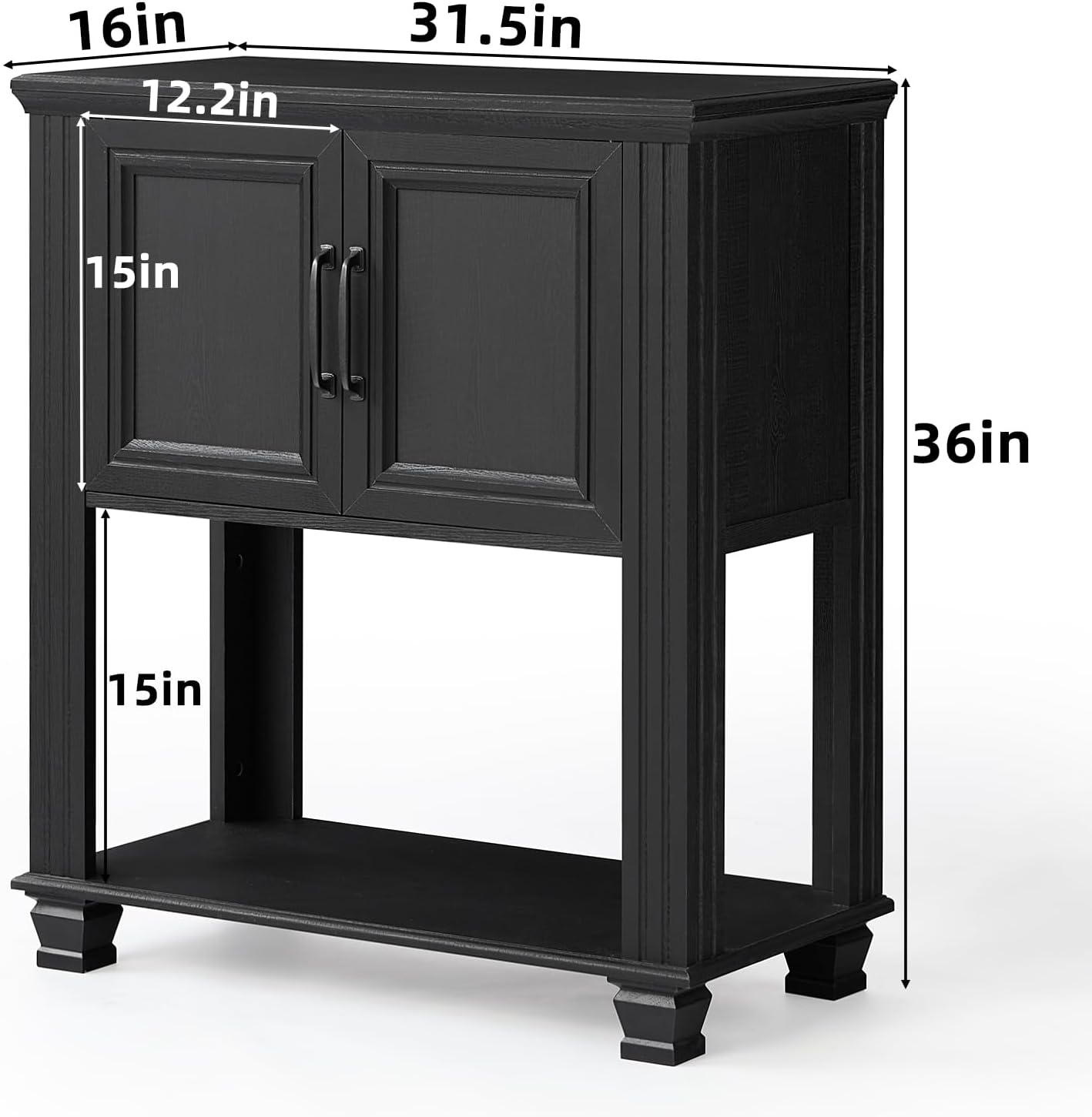 Thumbnail 1 de SAVOR LIFE Coffee Bar Cabinet, Black