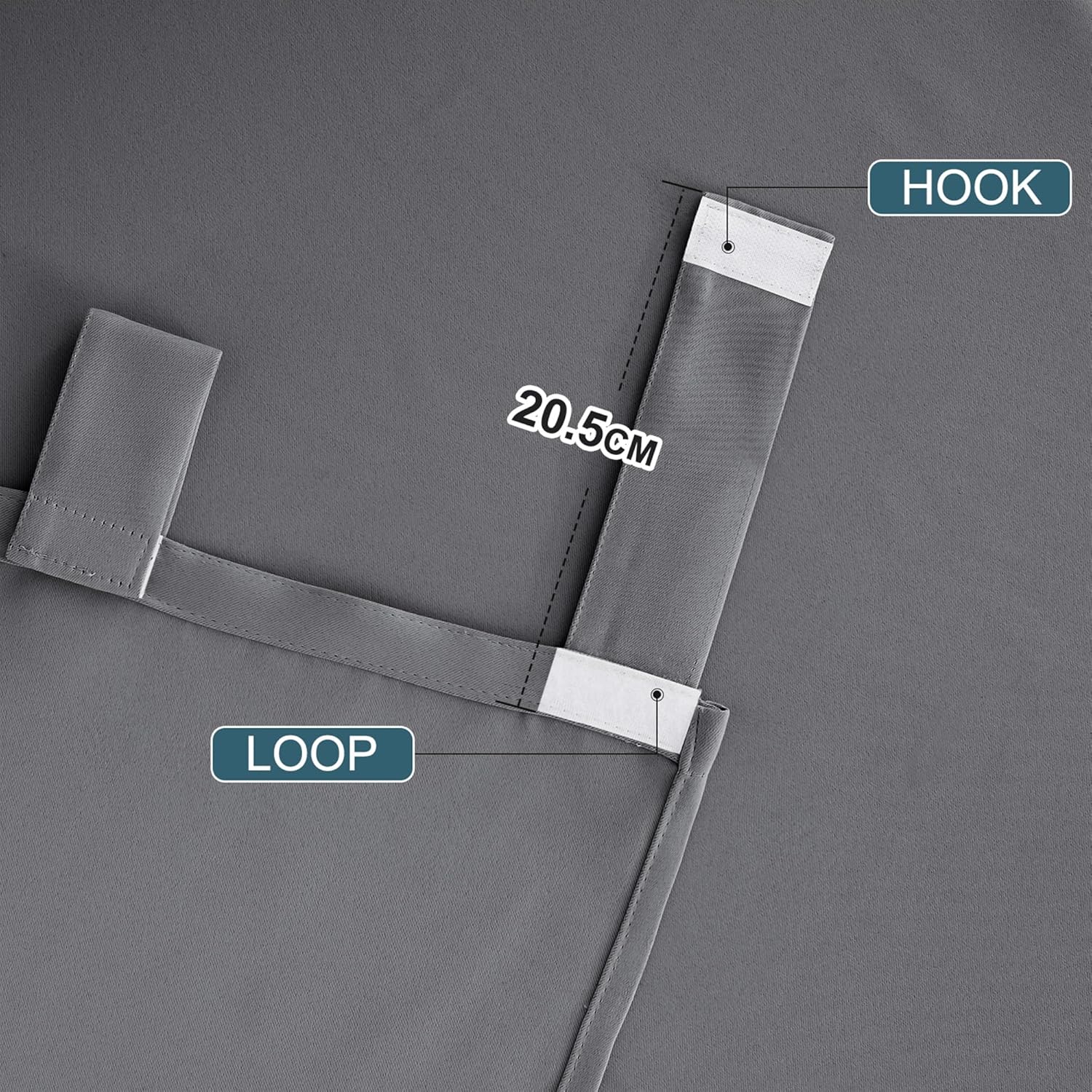 Detalle de Outdoorvorhänge PONY DANCE 2er Set 213 cm