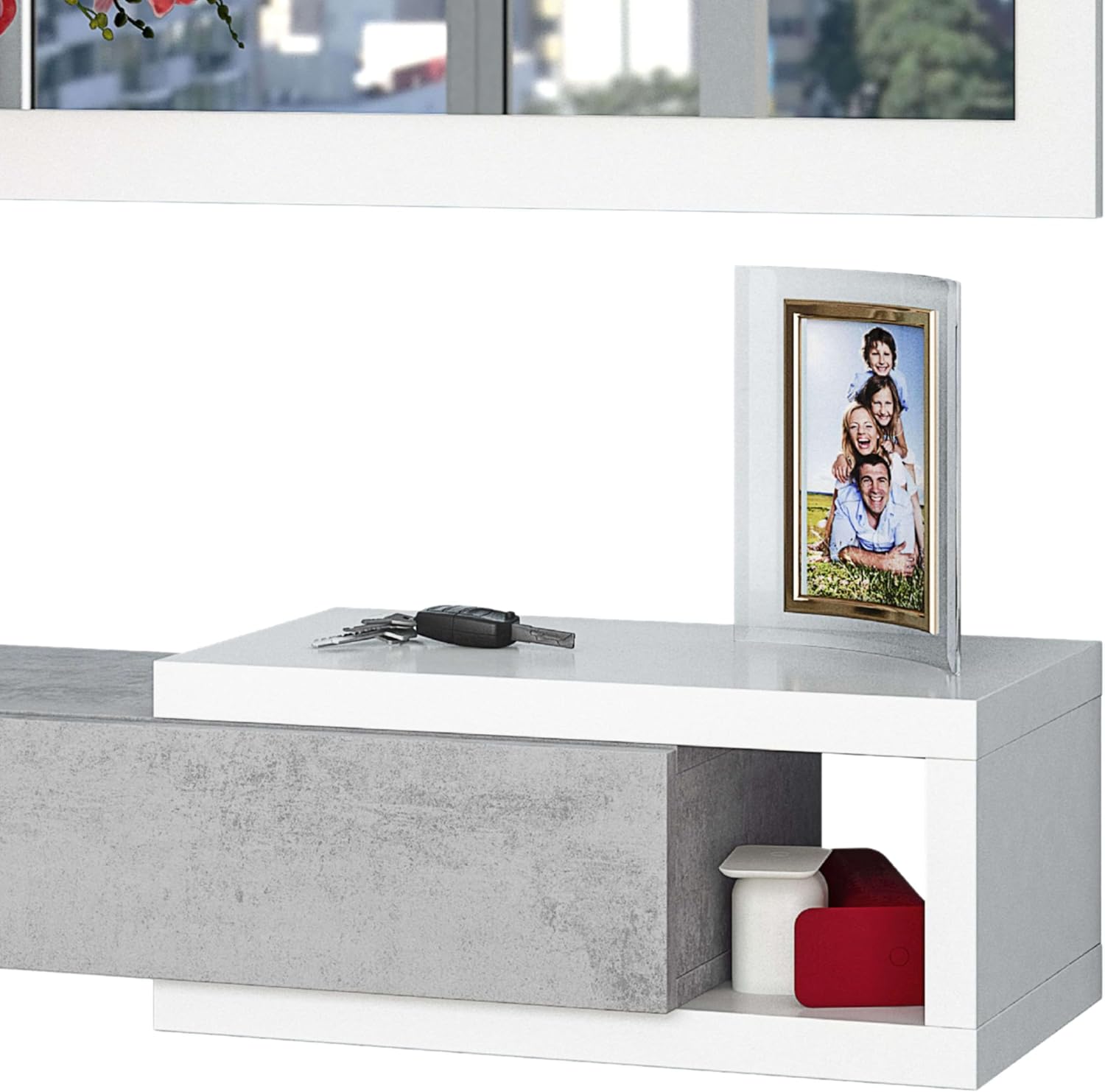 Detalle de Habitdesign Noon mueble recibidor 95x19x26 cm