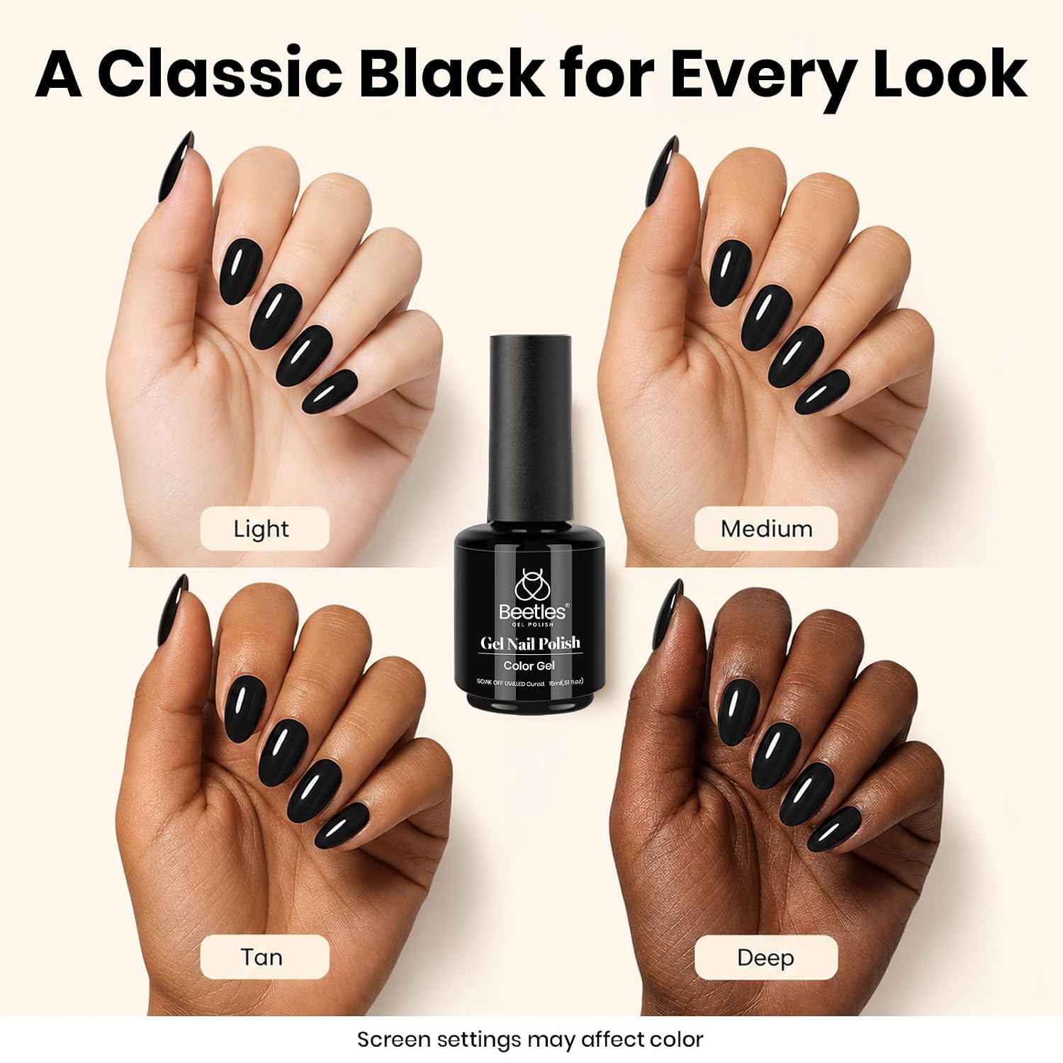 Thumbnail 6 de Beetles Black Gel Nail Polish 15 mL