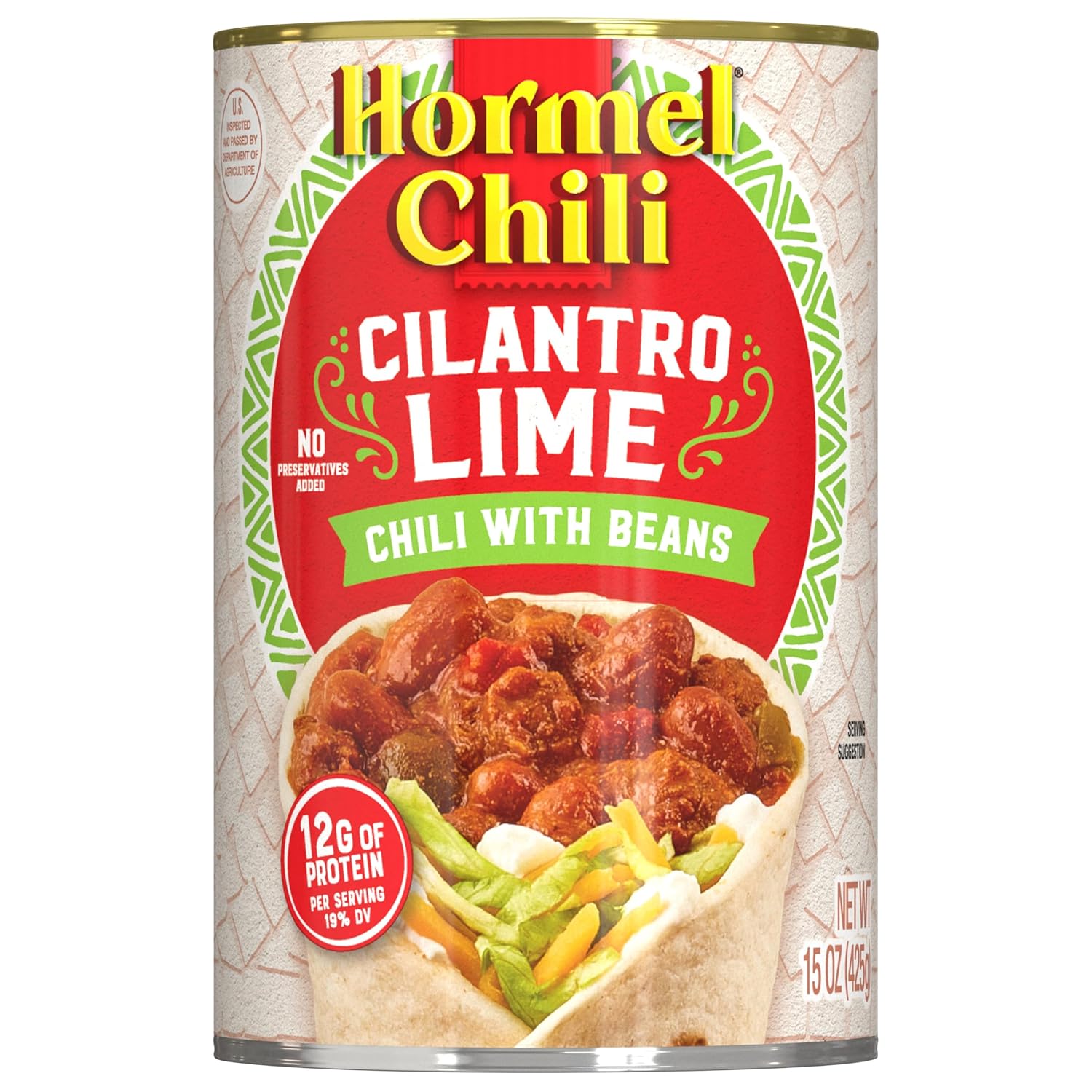 Detalle de HORMEL Cilantro Lime Chili Canned Chili, 15 oz, 12-Pack