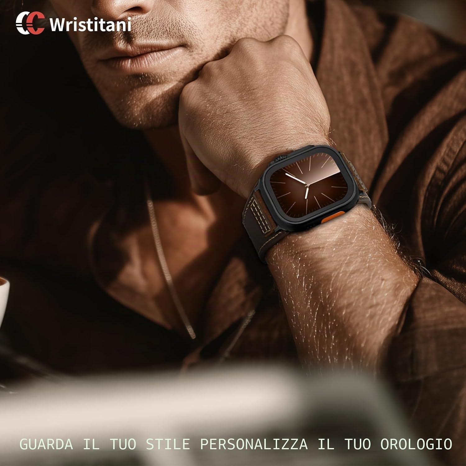 Thumbnail 6 de Wristitani Cinturino in pelle vintage per Apple Watch da 41/42/44/45/49 mm (Uomo e Donna)