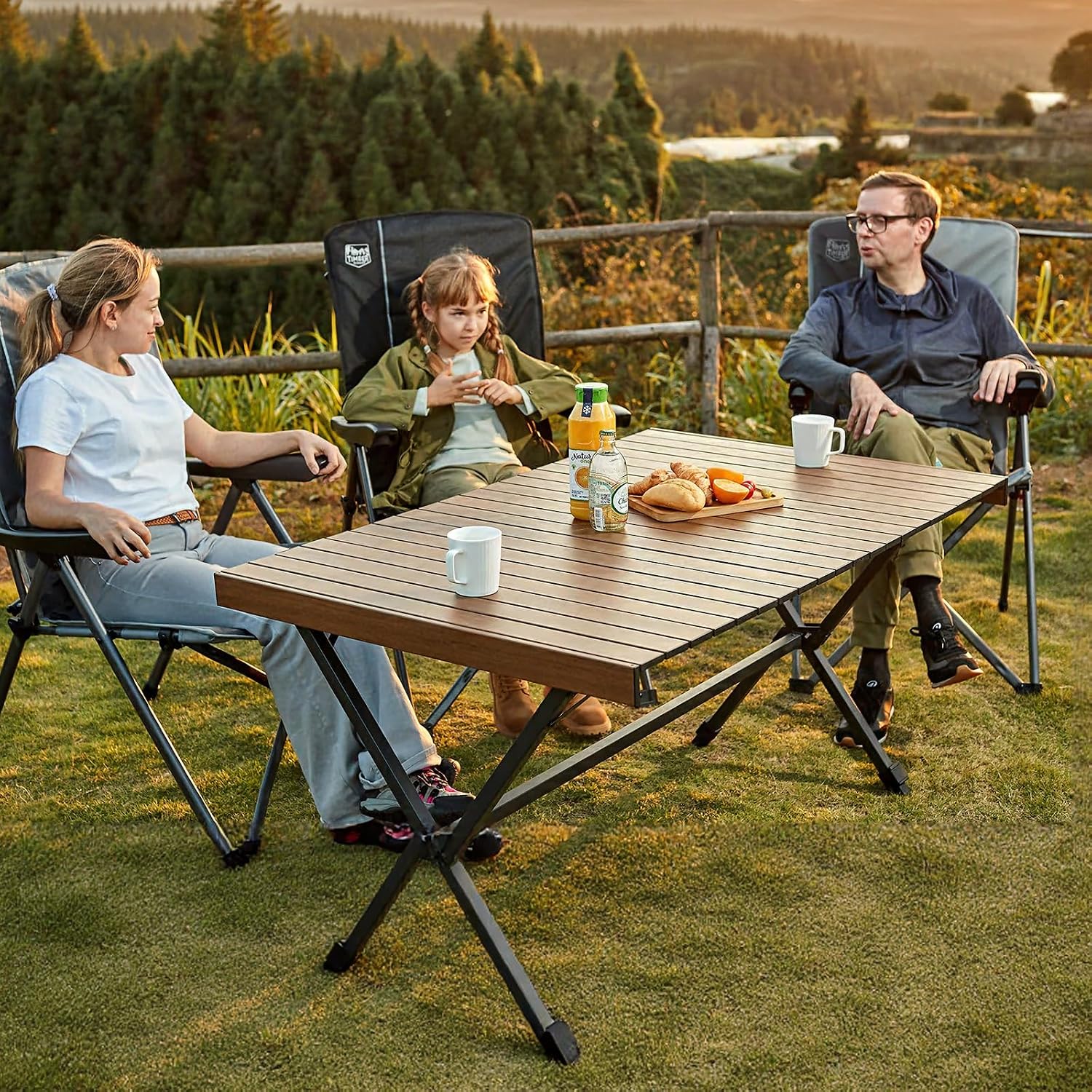 Thumbnail 1 de TIMBER RIDGE Campingtisch Klappbar 125x80cm – Höhenverstellbar, XXL Falttisch für Outdoor