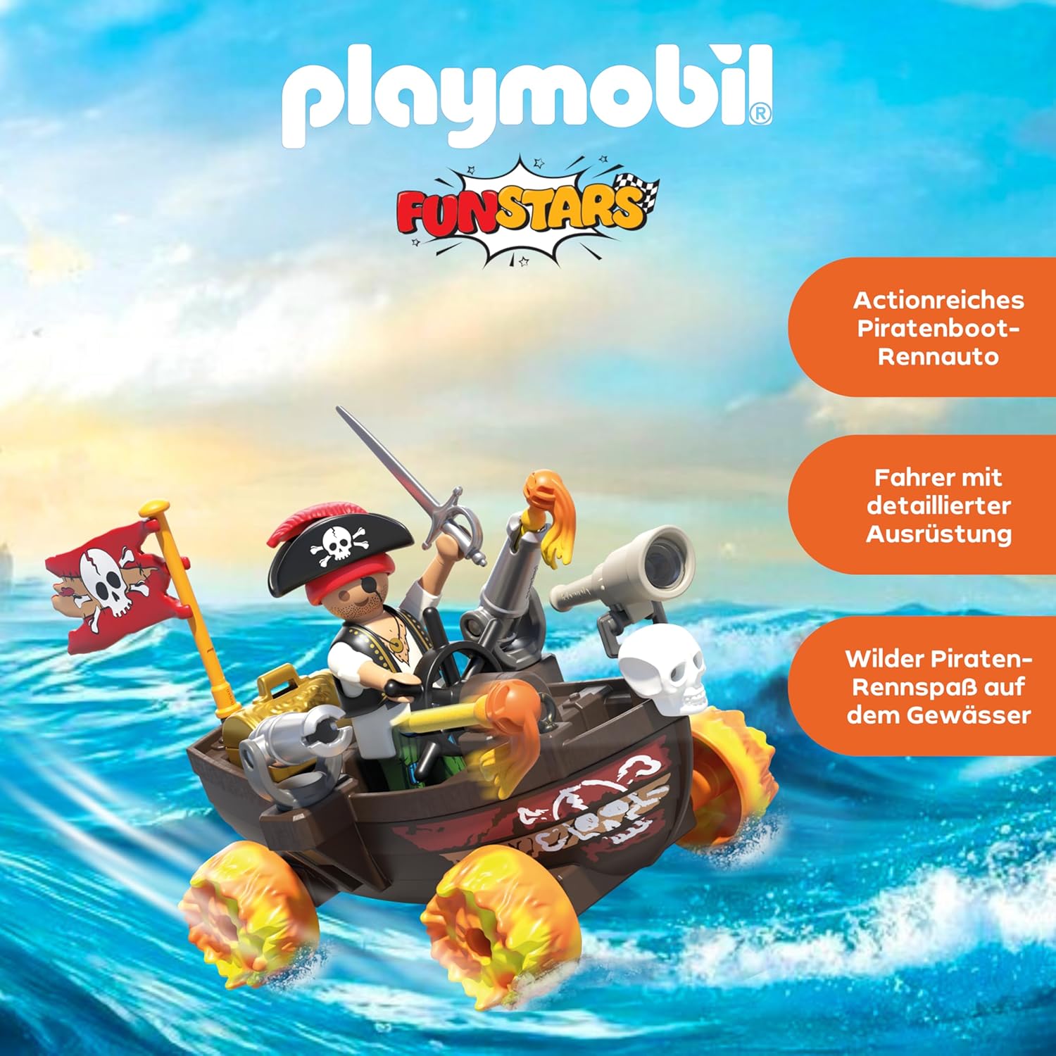 Thumbnail 2 de PLAYMOBIL Rasendes Piratenboot ab 4
