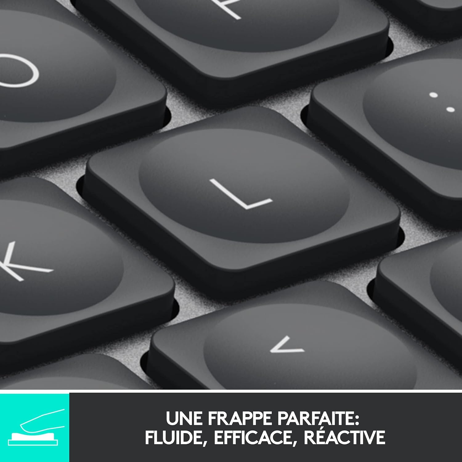 Detalle 2 de LOGITECH MX Keys Mini: tastiera wireless RF + Bluetooth in grafite (mod. 920-010482)
