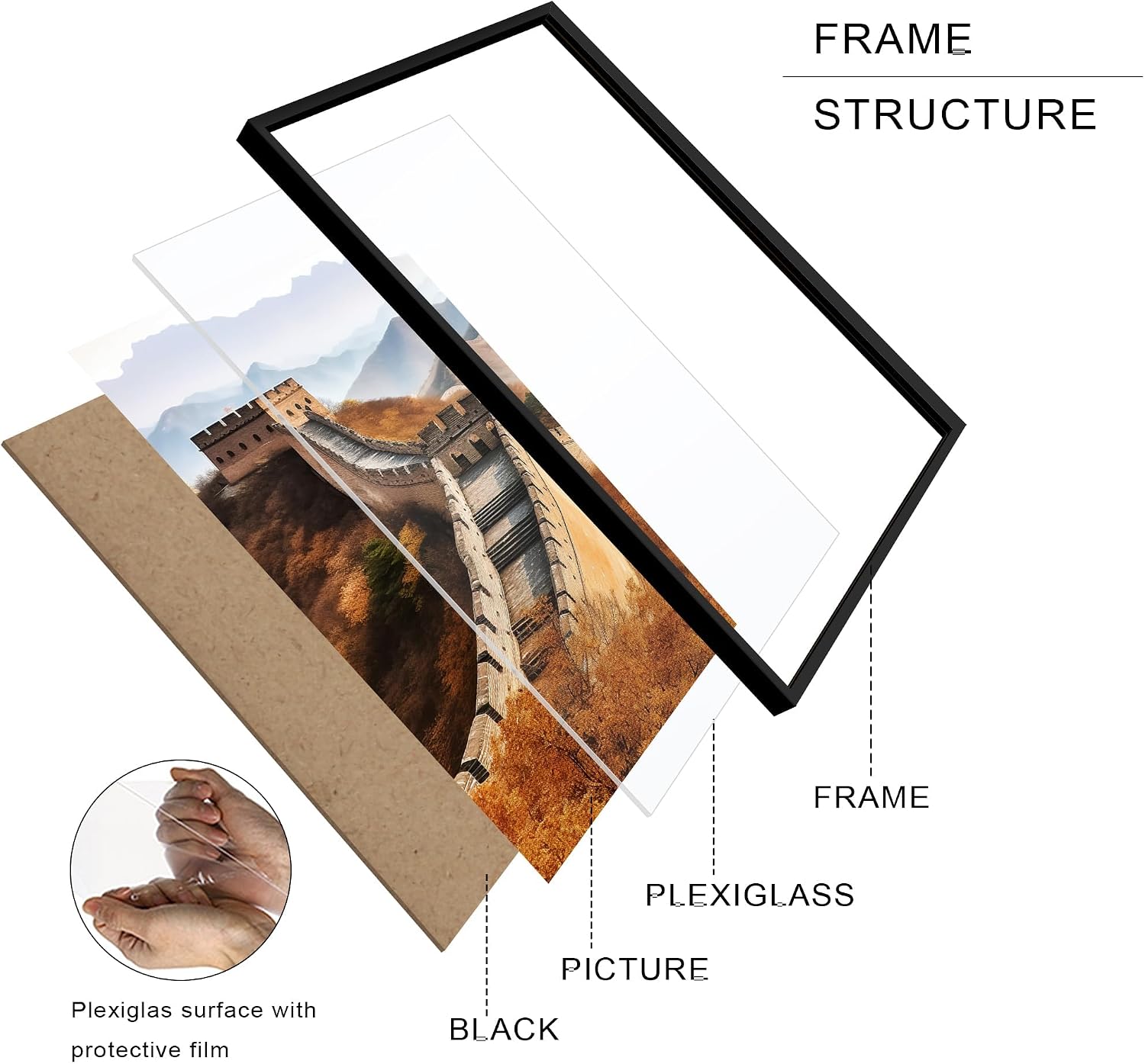 Thumbnail 4 de Picrit 24x36 Black Poster Frame – Wall Mounting Picture Frame (1 Pack)