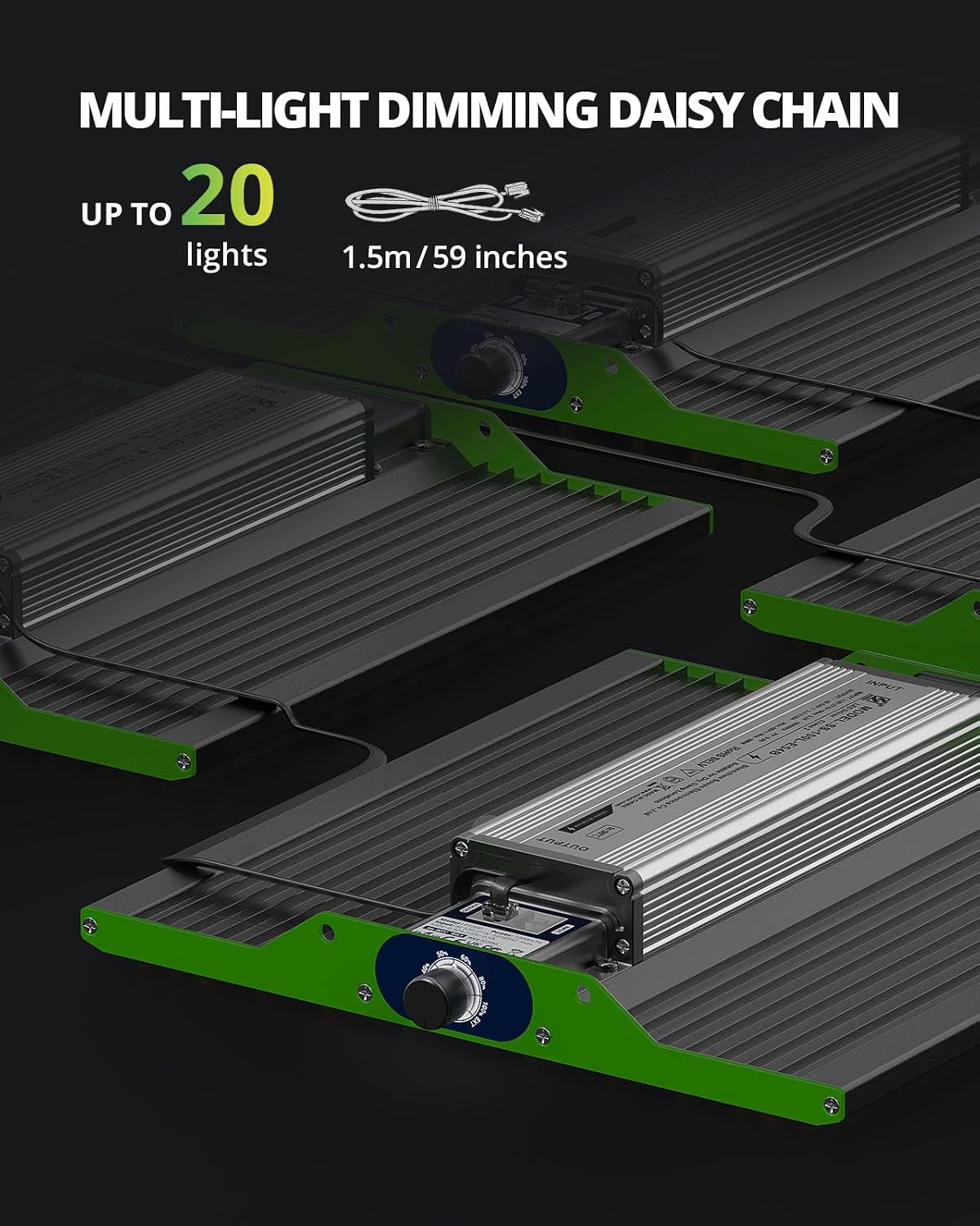 Thumbnail 1 de VIPARSPECTRA P1000 100W LED Grow Light, Full Spectrum, Dimmable, Daisy Chain